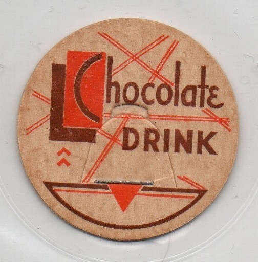 Milk Bottle Cap - Chocolate DRINK  - generic cap - 1 7/16\