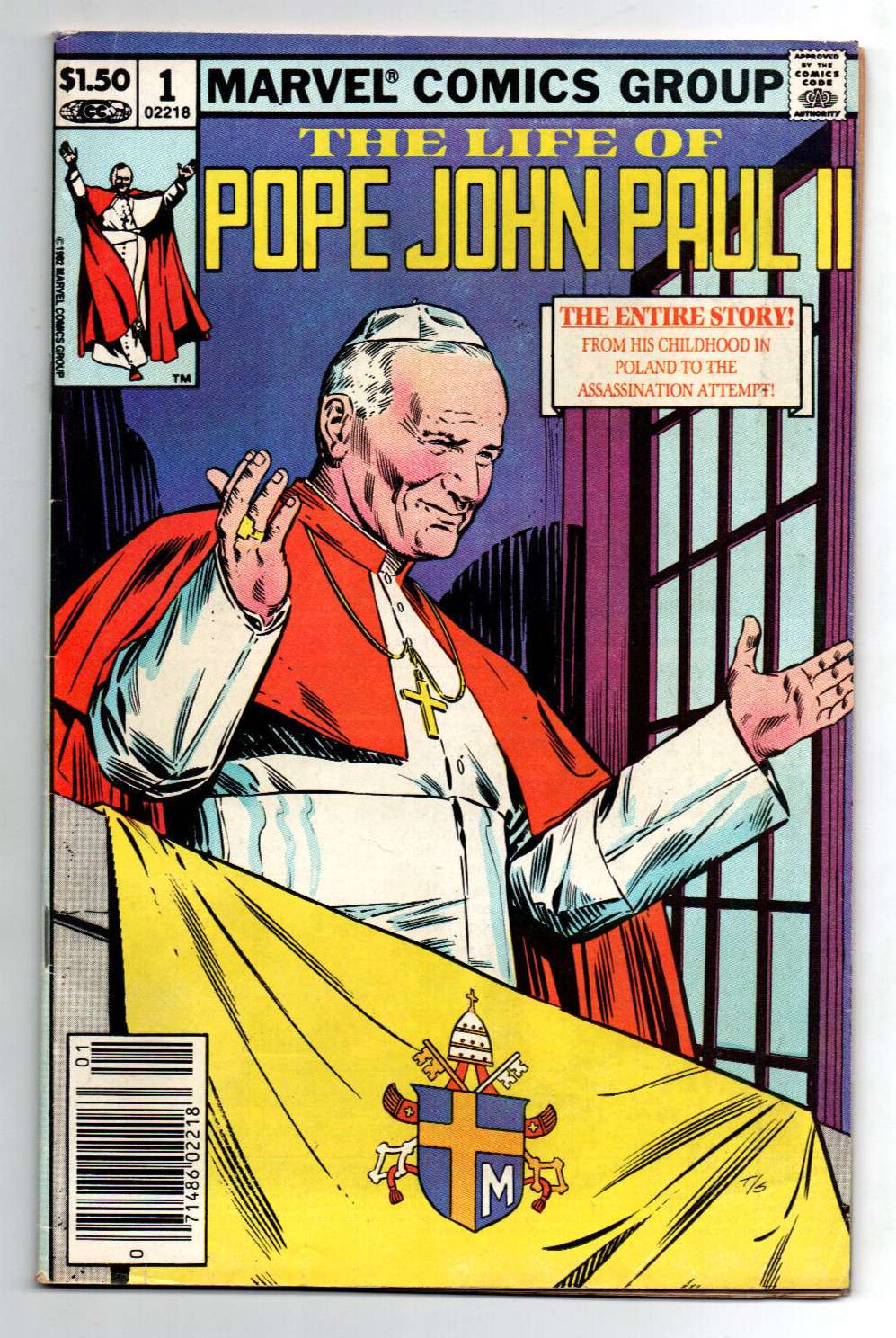 The Life of Pope John Paul II #1 - Marvel - 1982 - VF