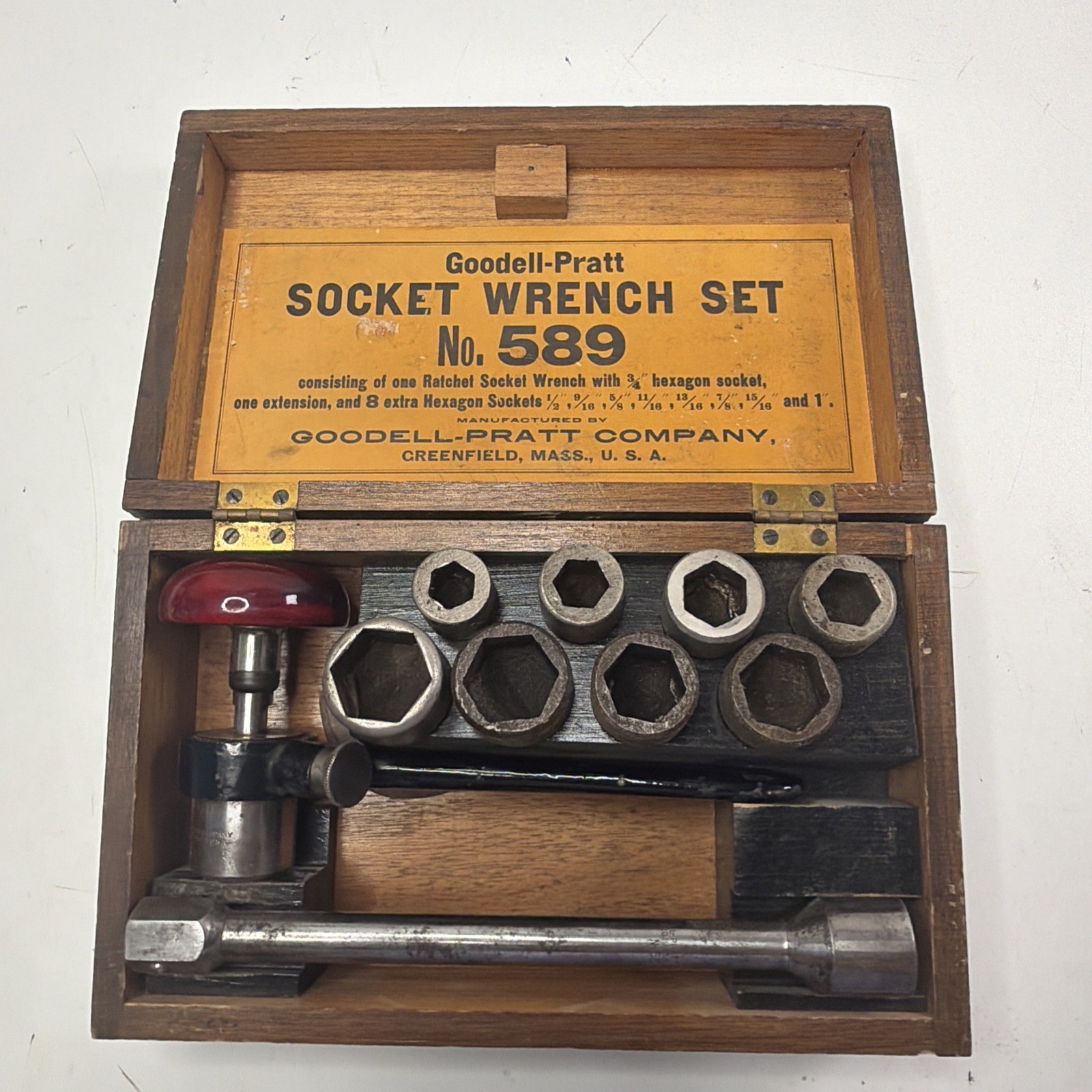 Goodell-Pratt Socket Wrench Set No. 589