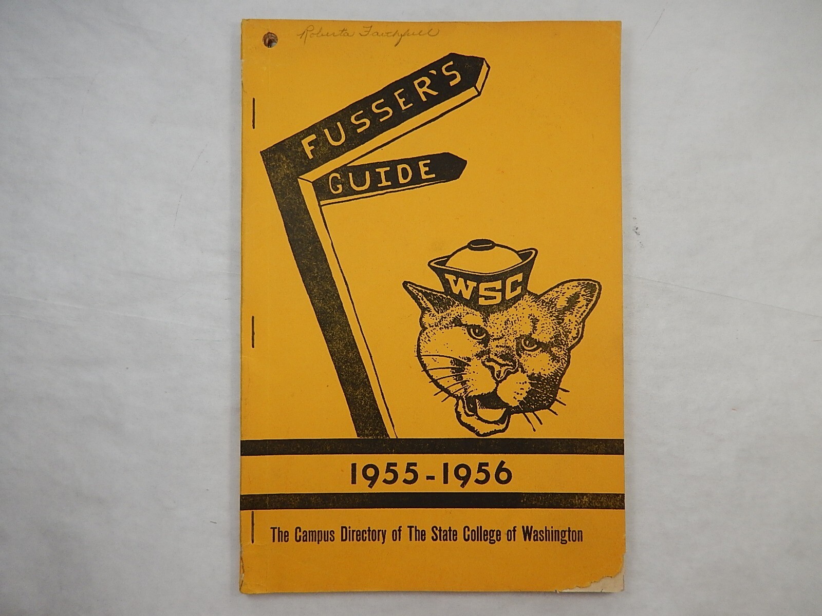 Campus Directory, State College of Washington, Fusser's Guide, 1955-1956 Campus Directory, State College of Washington, Fusser's Guide, 1955-1956