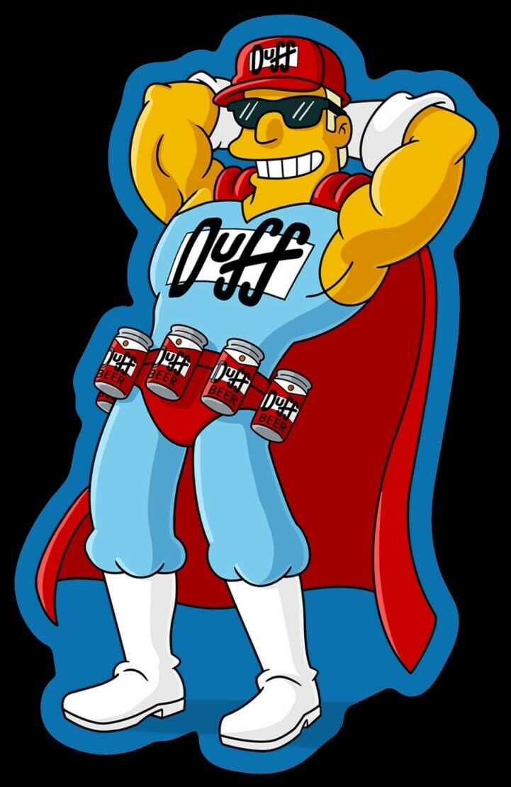 The Simpsons MAGNET Duffman Beer Company Oh Yeah Cartoon Simpson Duff Man