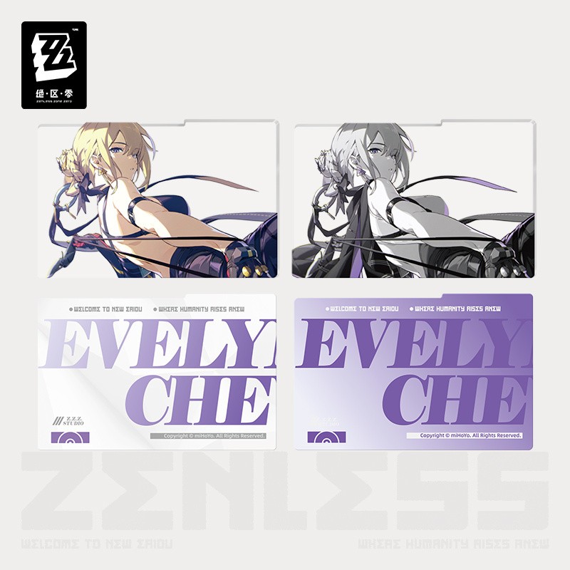 ZZZ miHoYo Zenless Zone Zero Evelyn Cinema Acrylic Stand Frame Collection Card