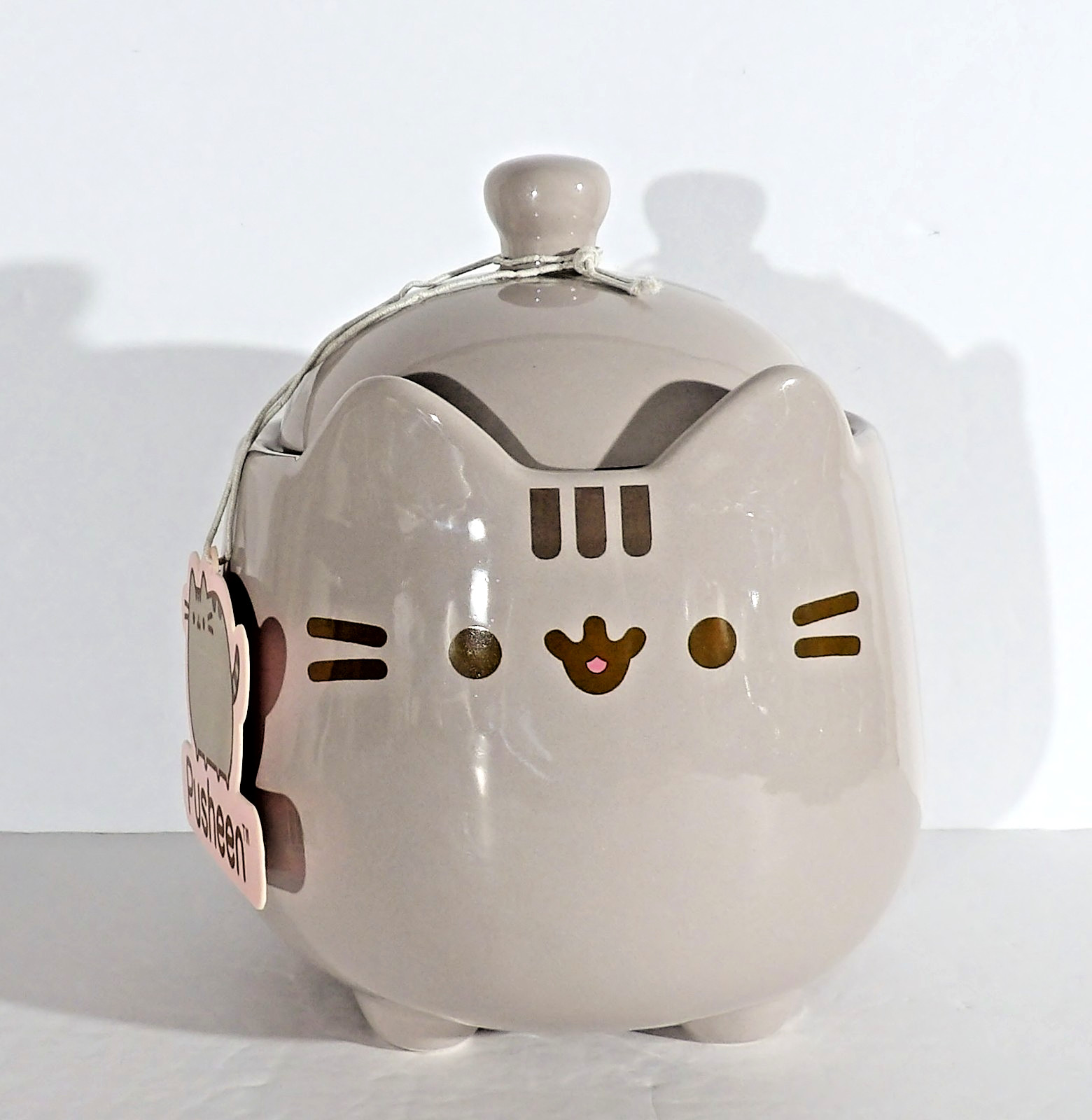 Pusheen the Cat Gray Lidded Ceramic Treat Jar 37 oz 7