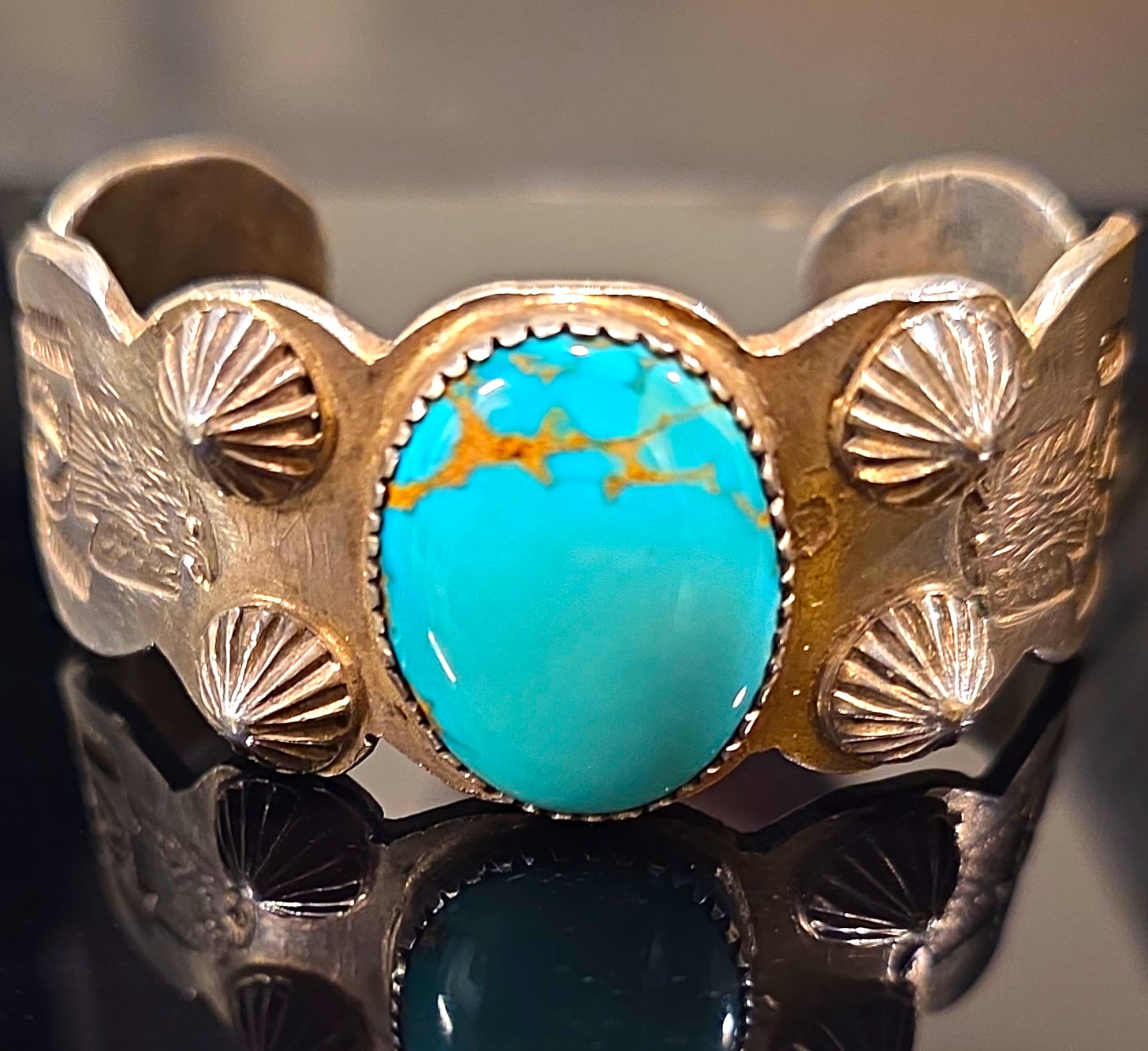 Authentic Navajo Turquoise Cuff Bracelet Early 1800s 1 OF 1 Authentic Navajo Turquoise Cuff Bracelet Early 1800s 1 OF 1