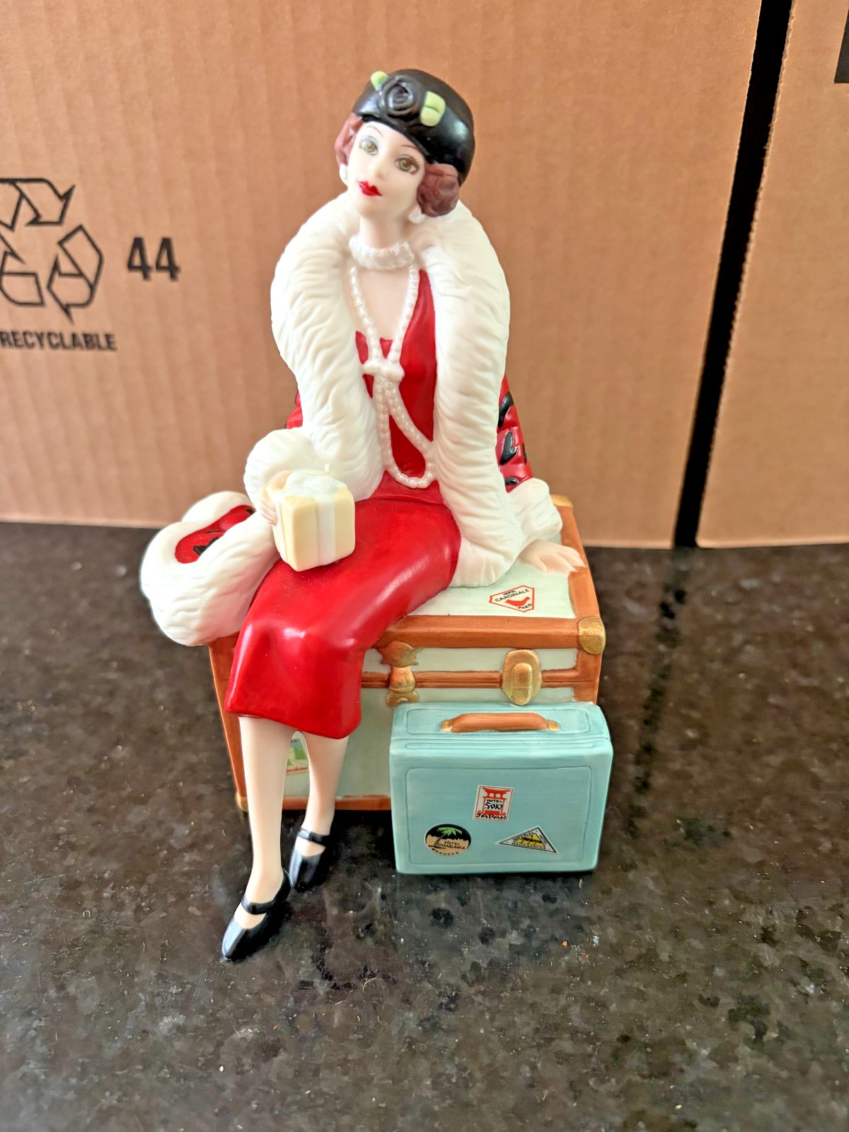  Hallmark Holiday Voyage Barbie Porcelain Figurine Limited Edition 2005/24500