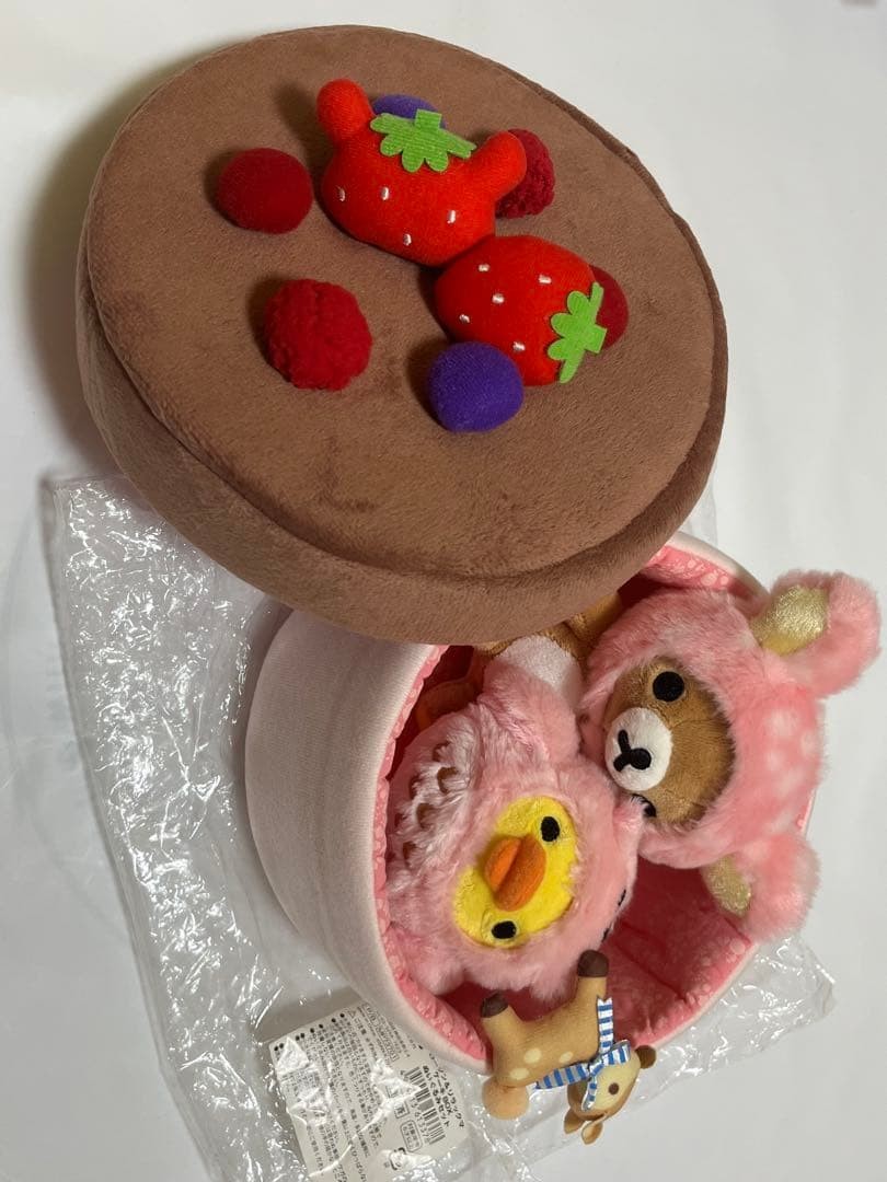 Rilakkuma Lawson Loppi 2013 Cake BOX Plush Set Kiiroitori San-X Japan Rare New