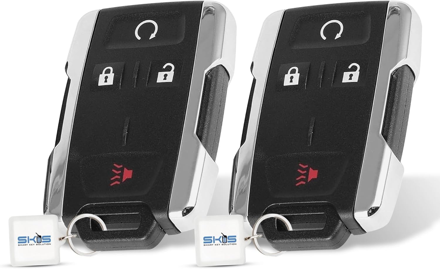 SKS 2 Key Fob Replacement Compatible for Chevy Silverado GMC Sierra 1500 2500 HD