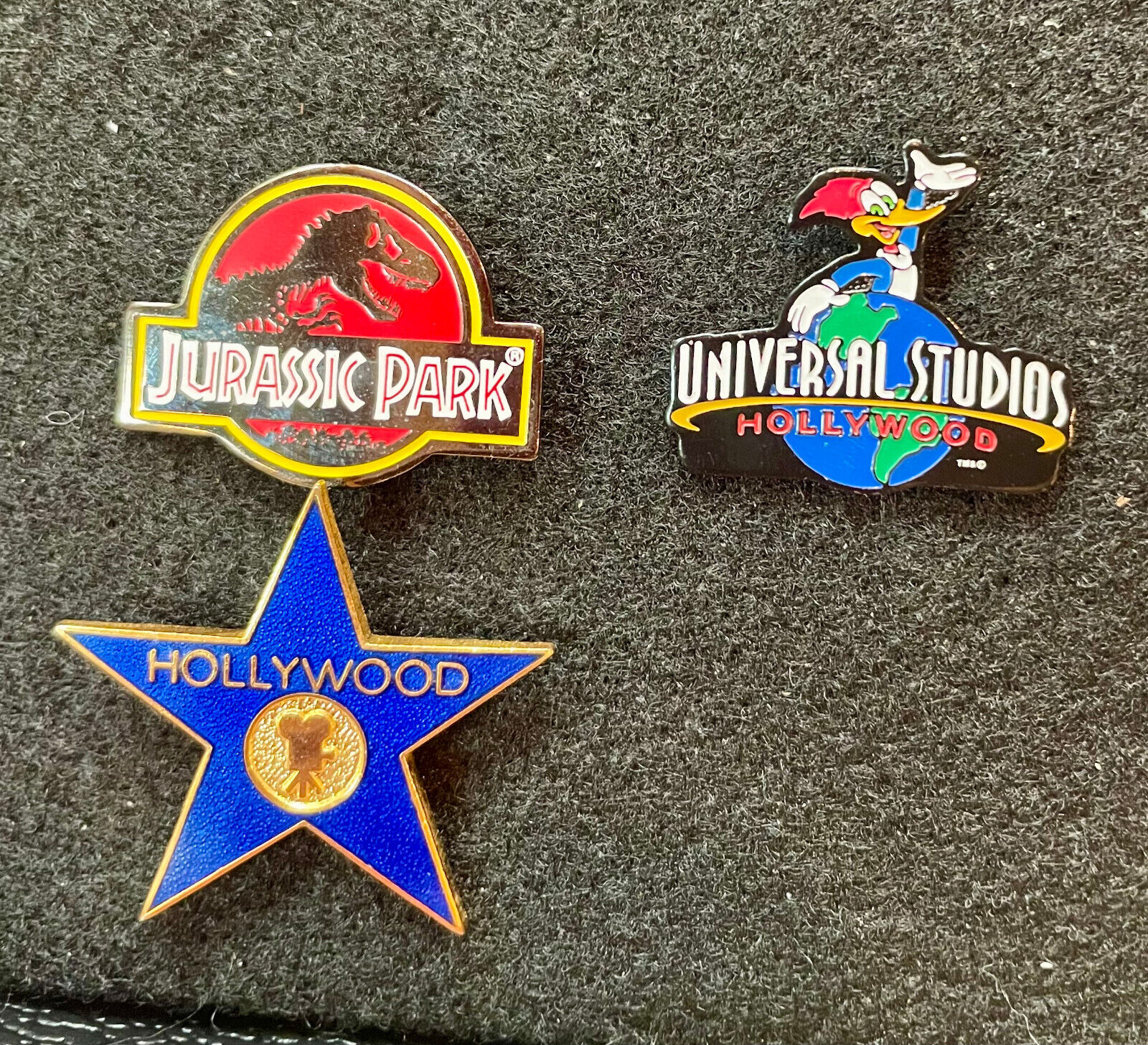1990s Hollywood Star Disney Jurassic Park Universal Studios 3 collectible Pins