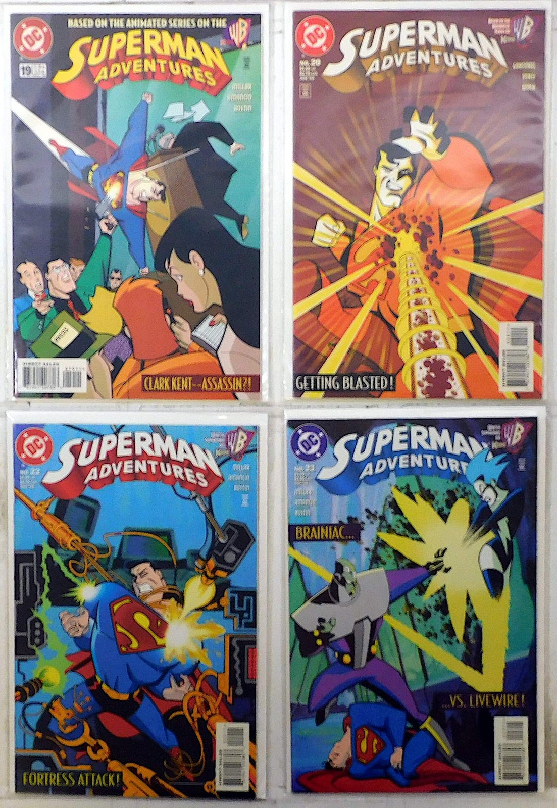 Superman Adventures Lot 4 #19, 20, 22, 23 1998 DC Brainiac Livewire Comics Superman Adventures Lot 4 #19, 20, 22, 23 1998 DC Brainiac Livewire Comics