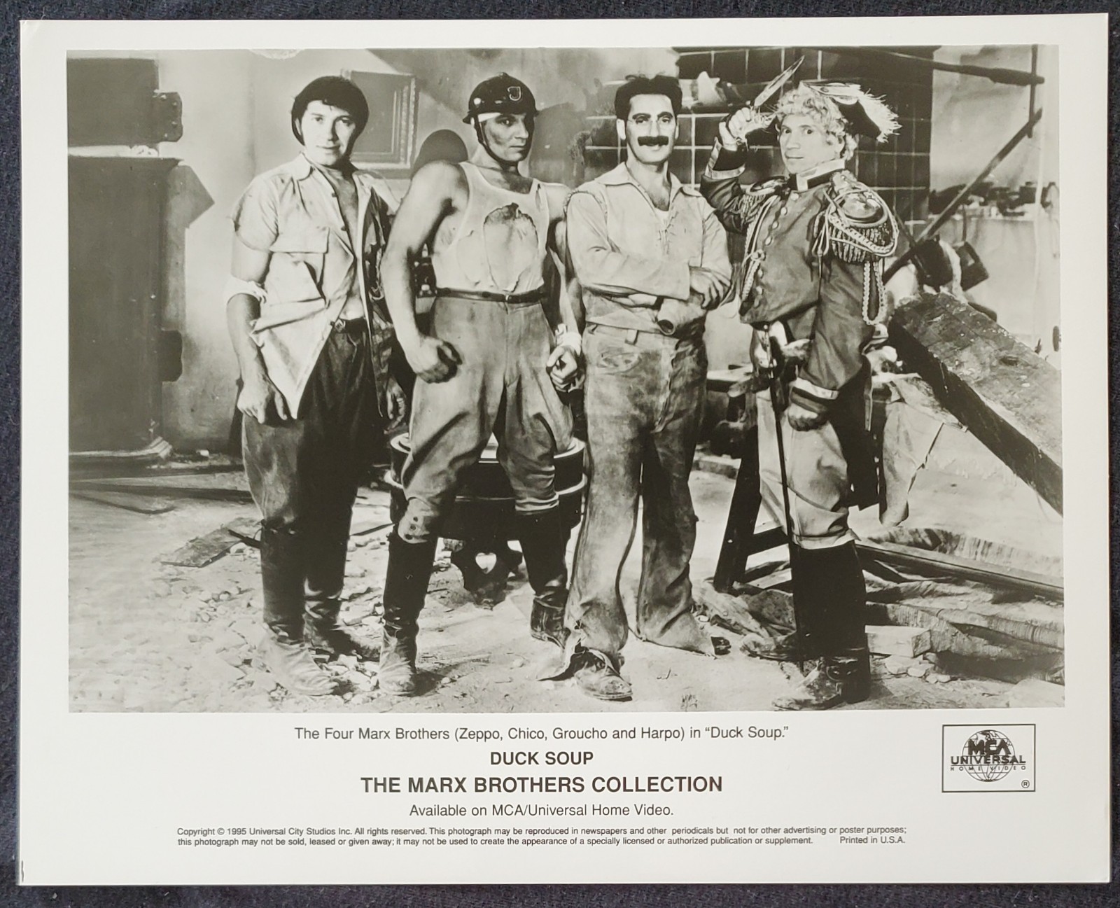 1997 The Marx Brothers Duck Soup Universal MCA  Hollywood 8x10 Press Photograph