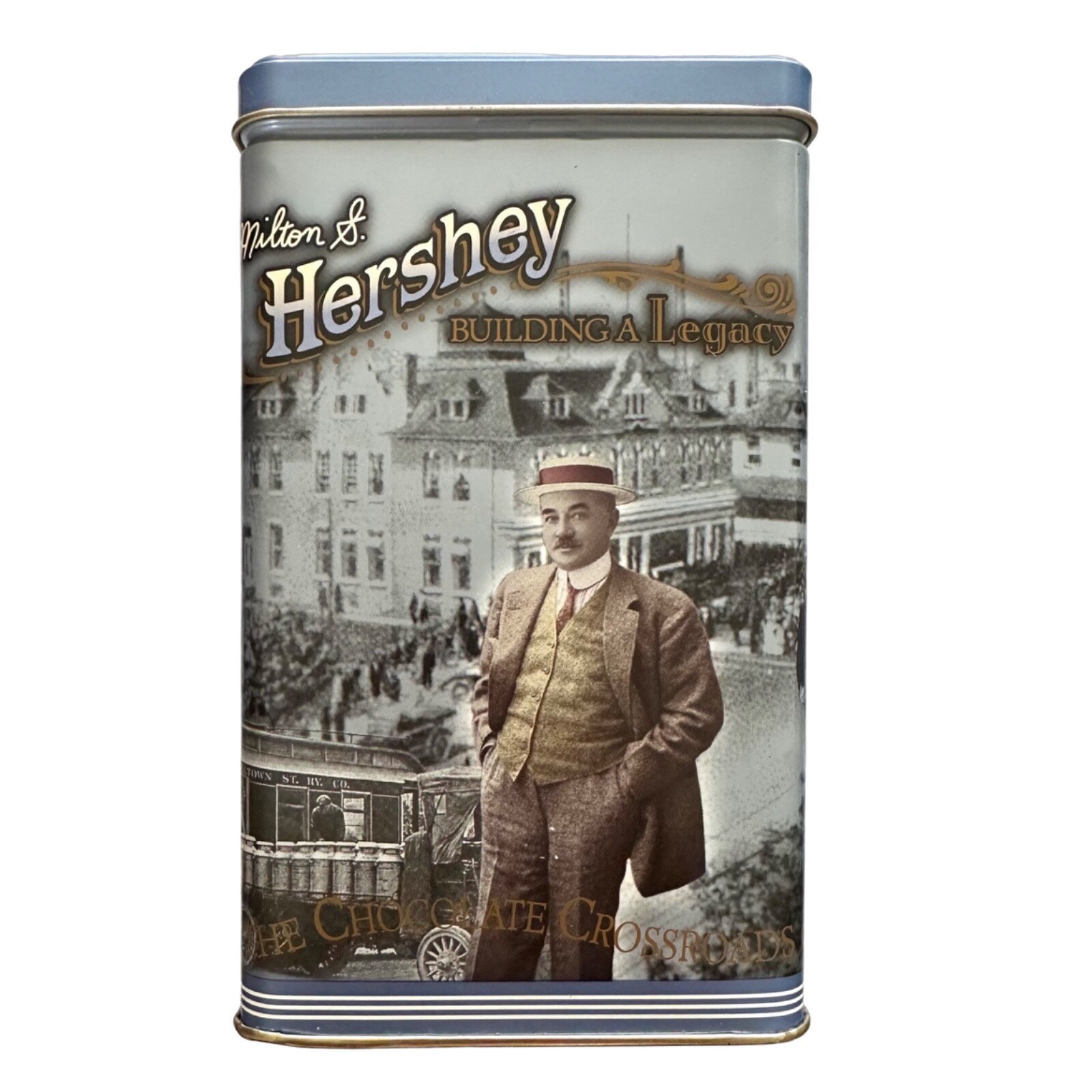 HERSHEY Chocolate Vintage 1996 Metal Tin Box 6 3/4”x 4”x 2 1/2”  Collectible