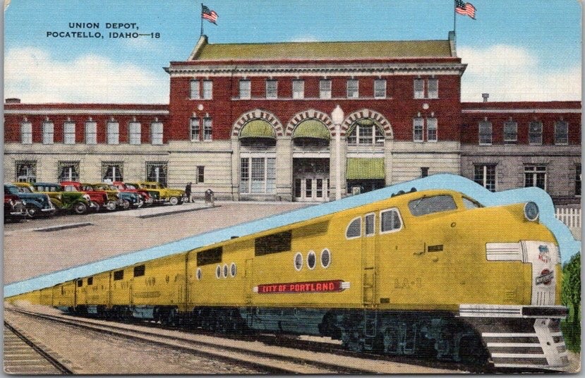c1940s POCATELLO Idaho LINEN Postcard \