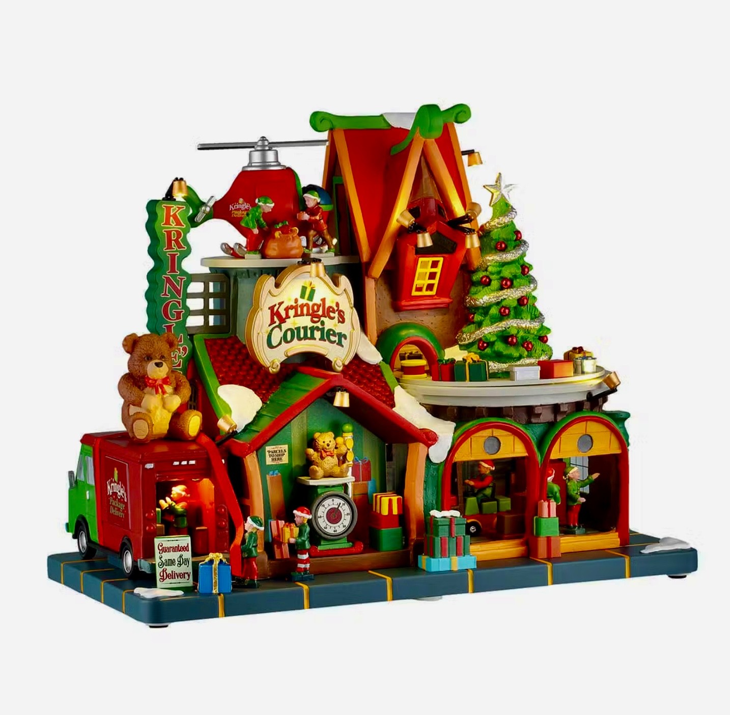 Lemax 2025 Kringle\'s Courier #55325 Santa\'s Elves Animated NEW