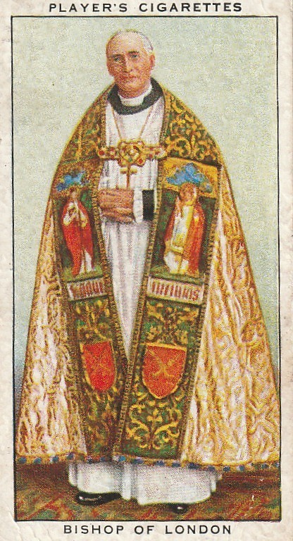 PLAYER CIGARETTES TOBACCO CARD - CORONATION SERIES - BISHOP OF LONDON
