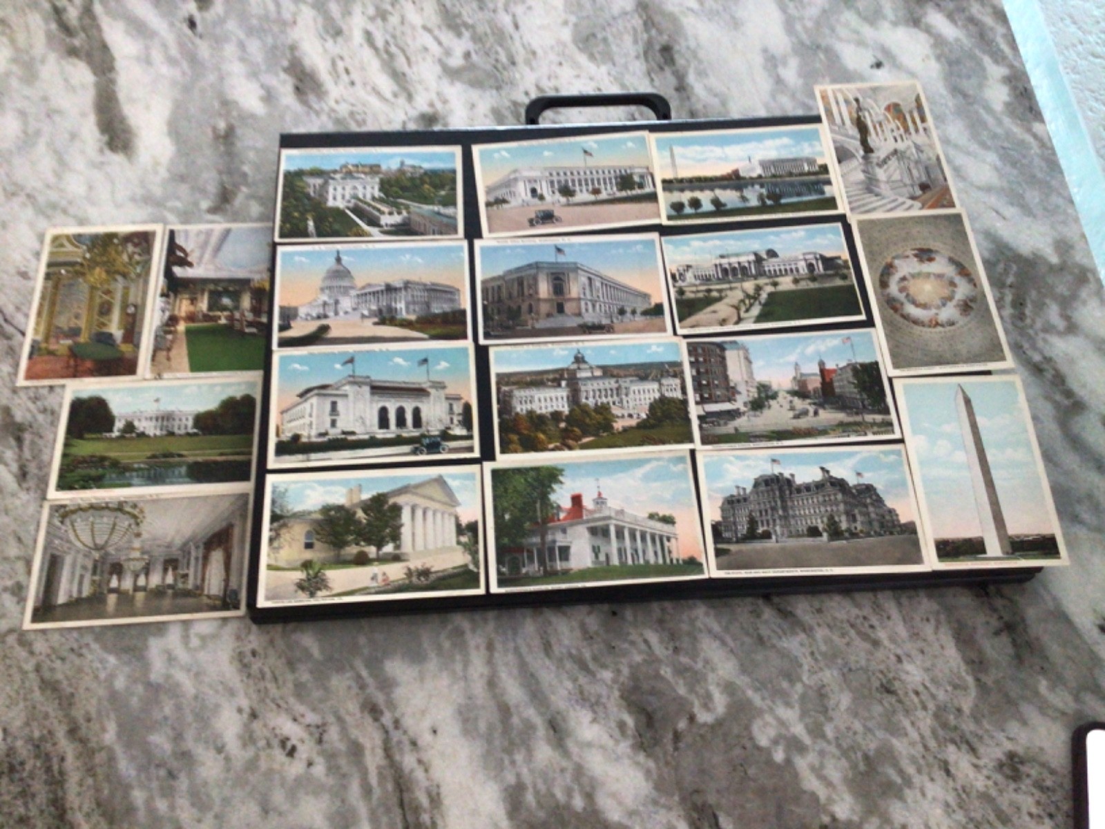 Lot of 19 Vintage Washington DC/VA Postcards, White Border Linen Era, Unused