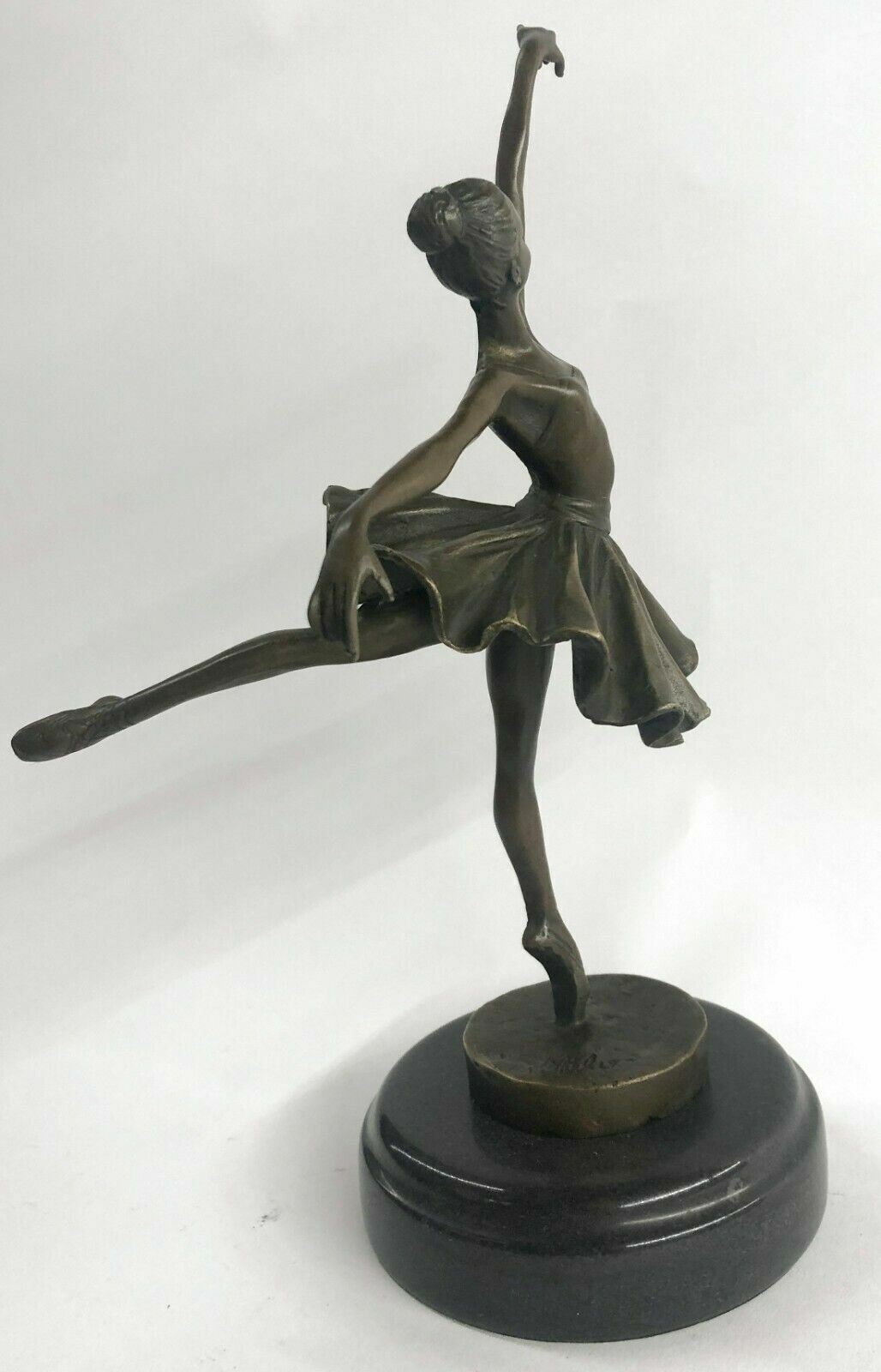 Original Milo Young Girl Ballerina Bronze Figure Sculpture Figurine Statue Decor