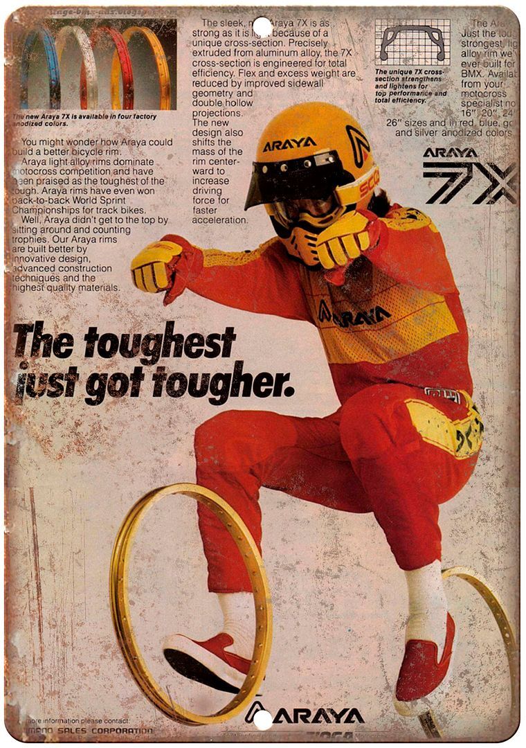 Araya Rims BMX Vintage Print Ad 10