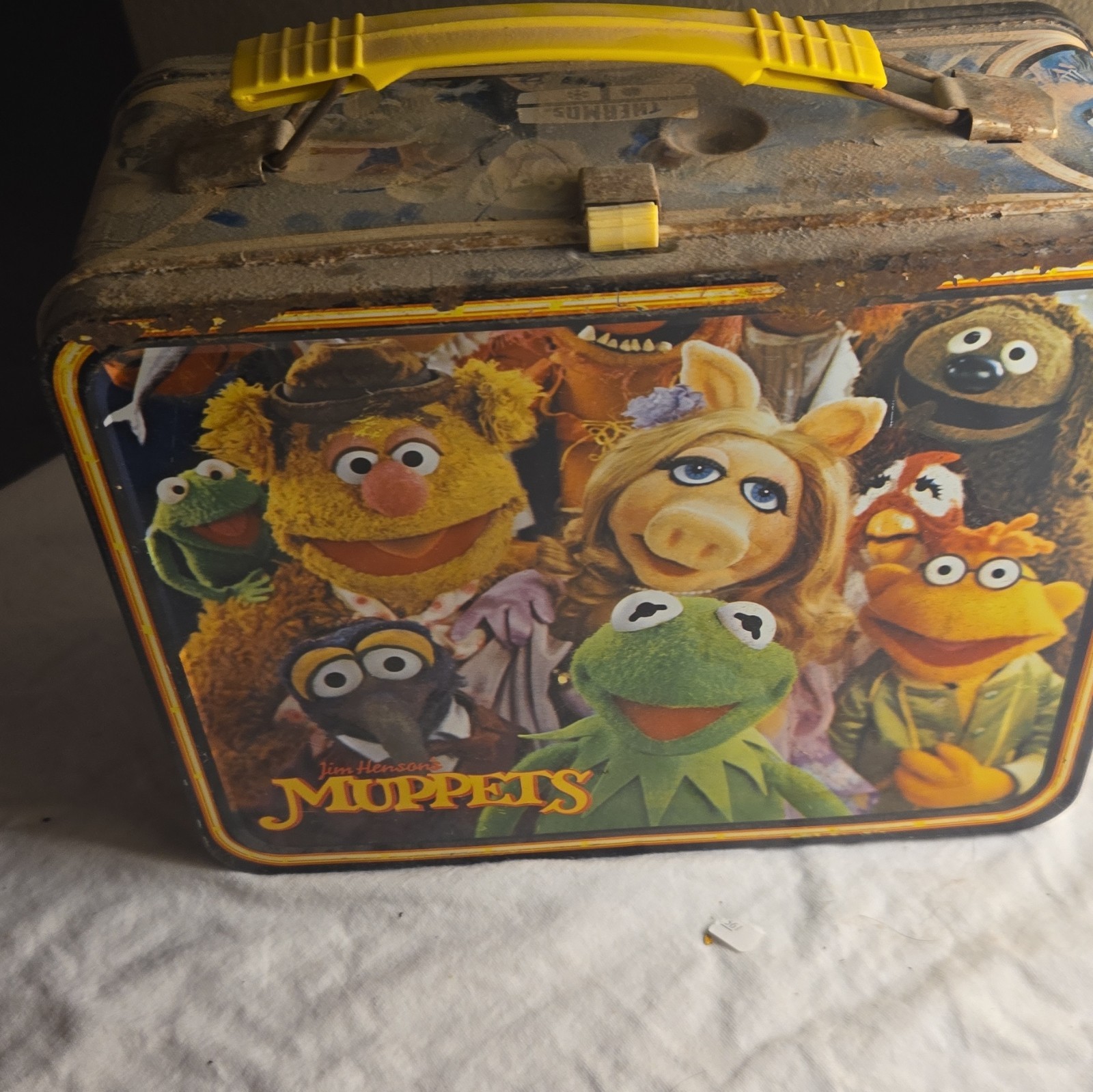 Jim Henson’s Muppets Fozzie Bear Metal Lunchbox w/ Roughneck Thermos Bottle