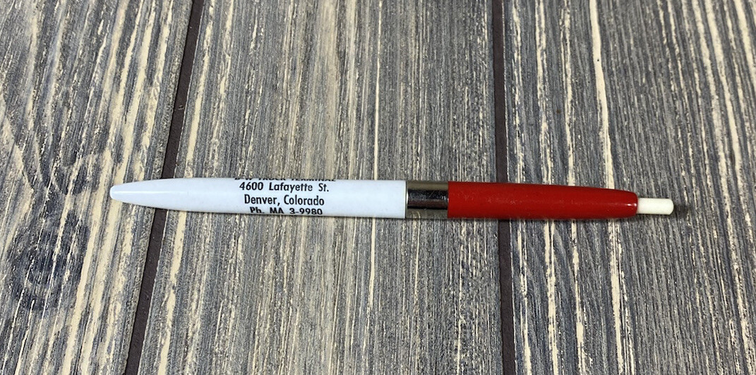Vintage B W Truck Terminal Denver Colorado White Red Pen Advertisement