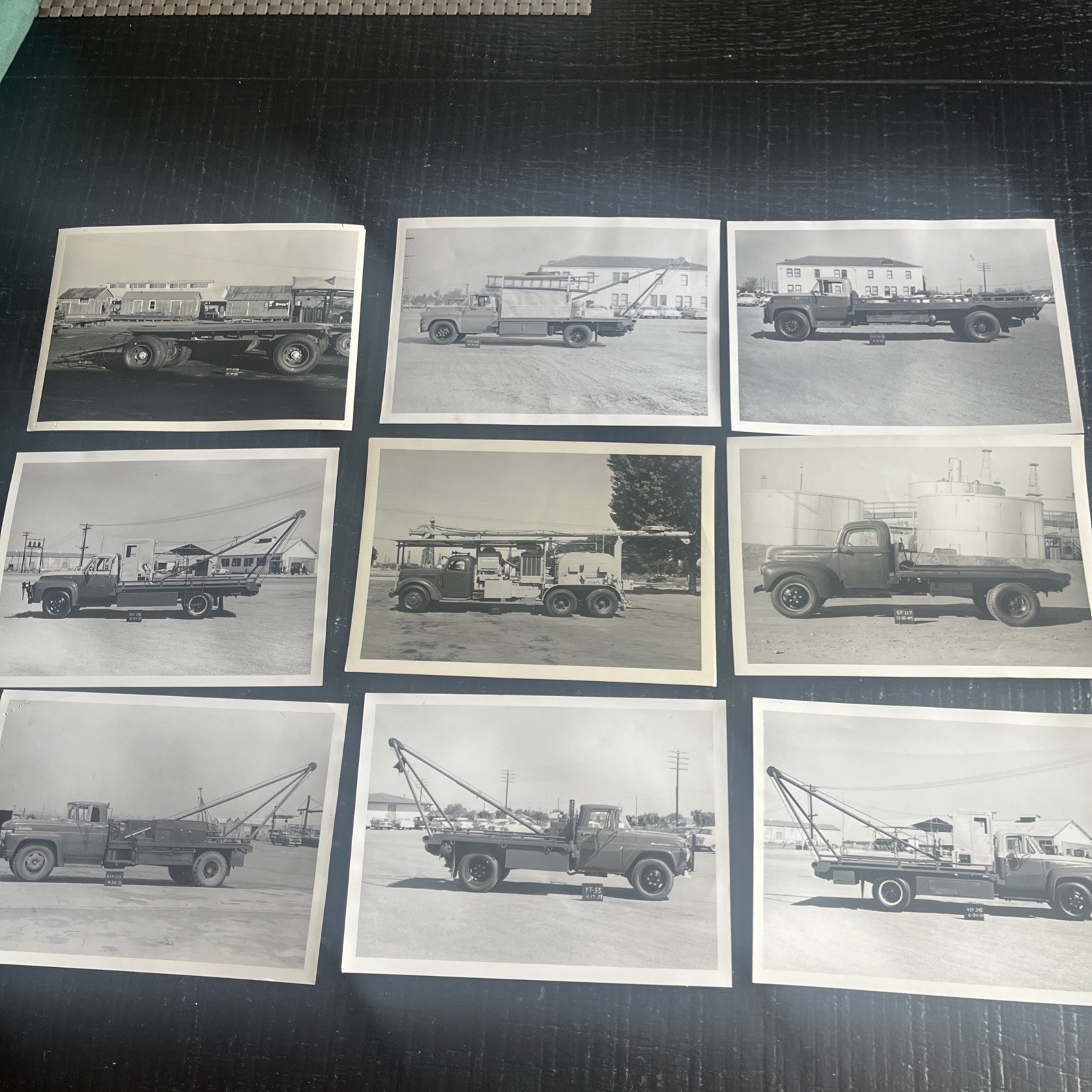 1940/50s Los Angeles CA Truck Inventory 5x7” Photos Lot of 9 Original Prints