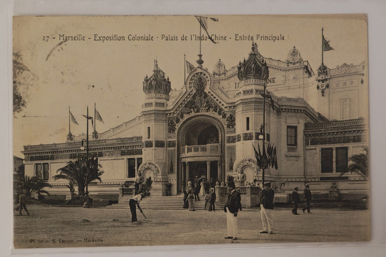 Postcard Marseille Exposition Coloniale 1906 Palais l\'Indo-Chine Indochina France
