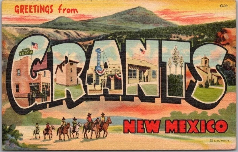 a546 Grants, New Mexico Vintage Travel Postcard Refrigerator Magnet 4X6