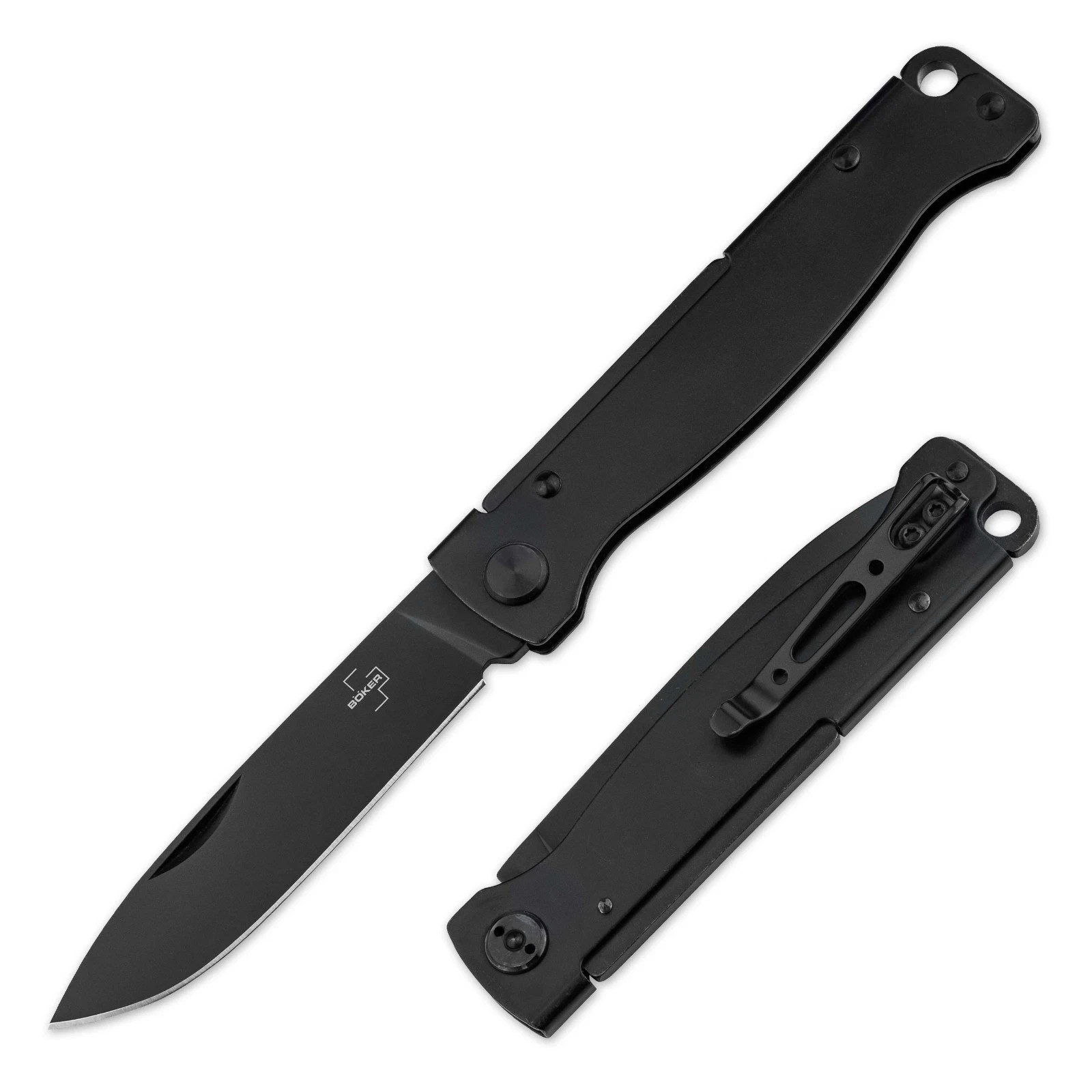 Boker Plus Atlas All Black EDC Folding Knife 2.64\