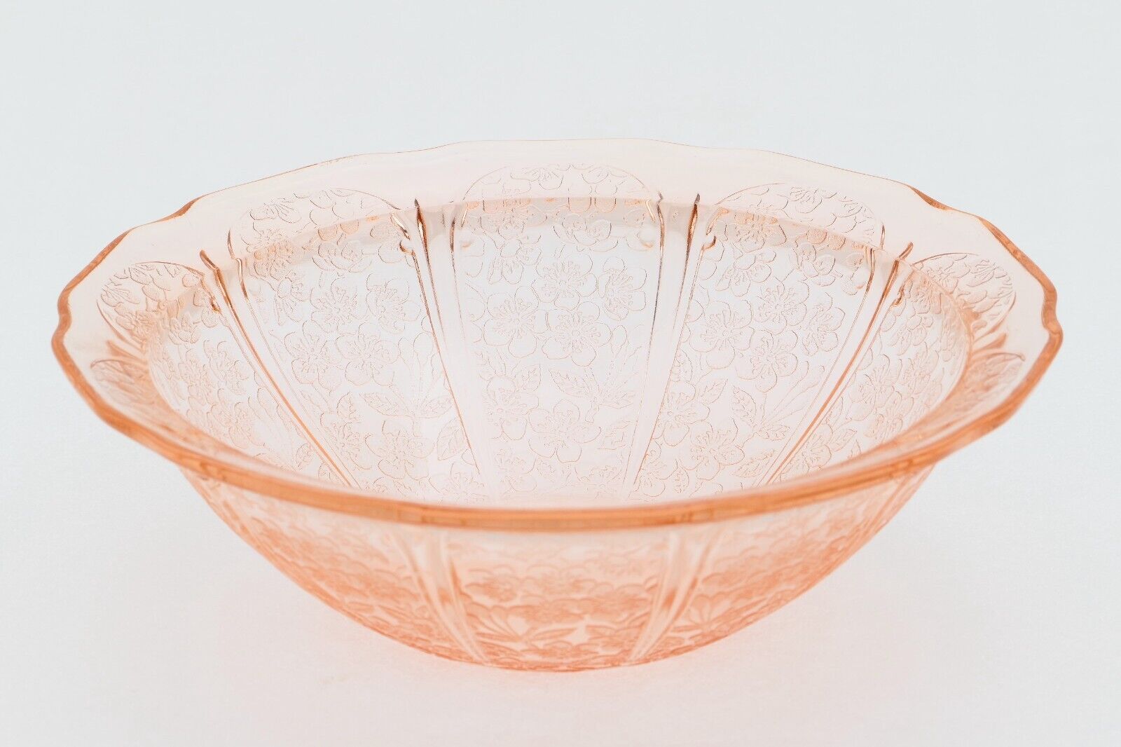 Jeanette Depression Glass Pink Cherry Blossom 8\