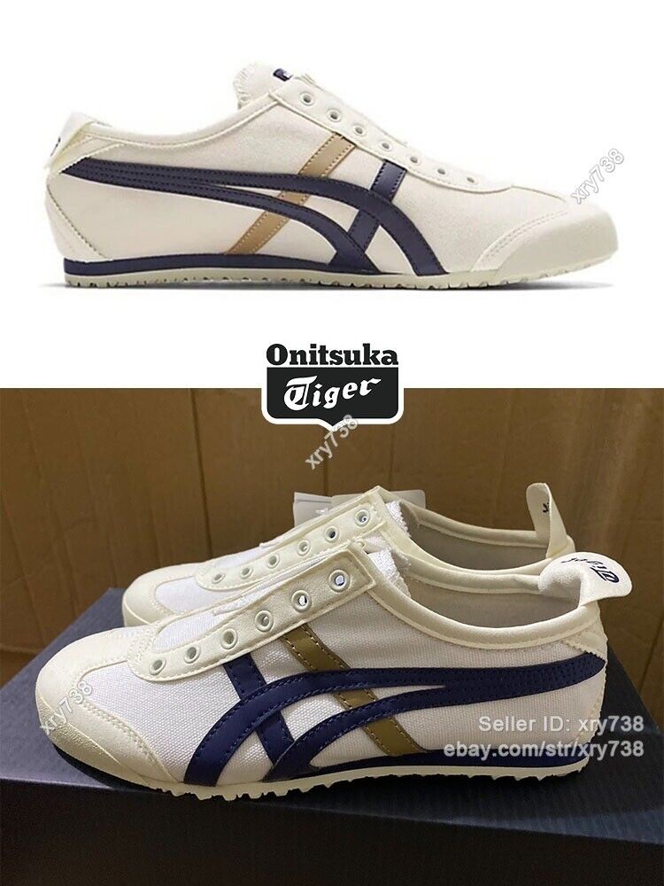 Onitsuka Tiger MEXICO 66 SLIP-ON Sneakers - Classic Unisex Cream/Peacoat Shoes