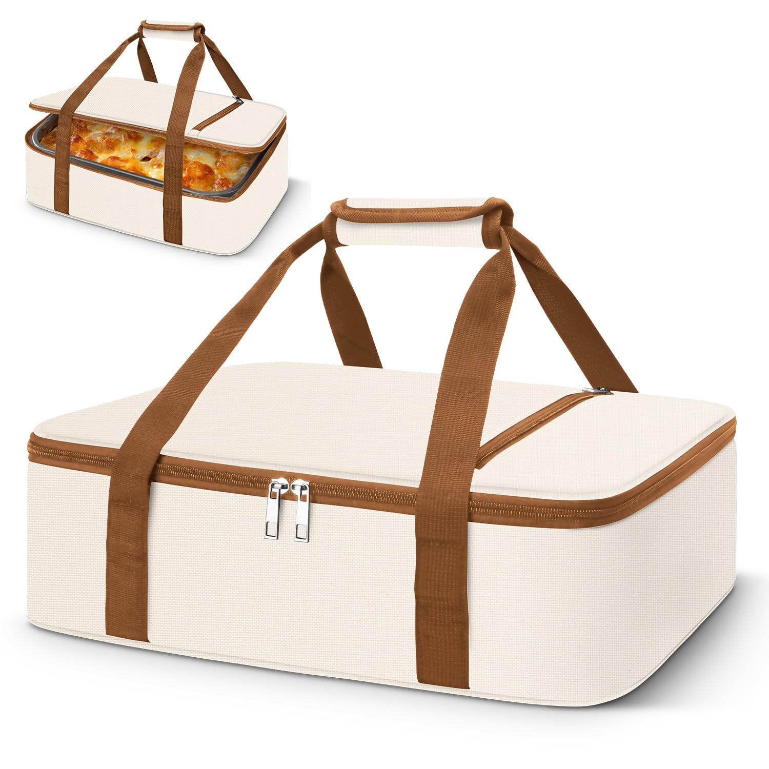 Insulated Casserole Carrier,Lasagna Lugger Tote Keeps Food Hot or Cold,Thermal L