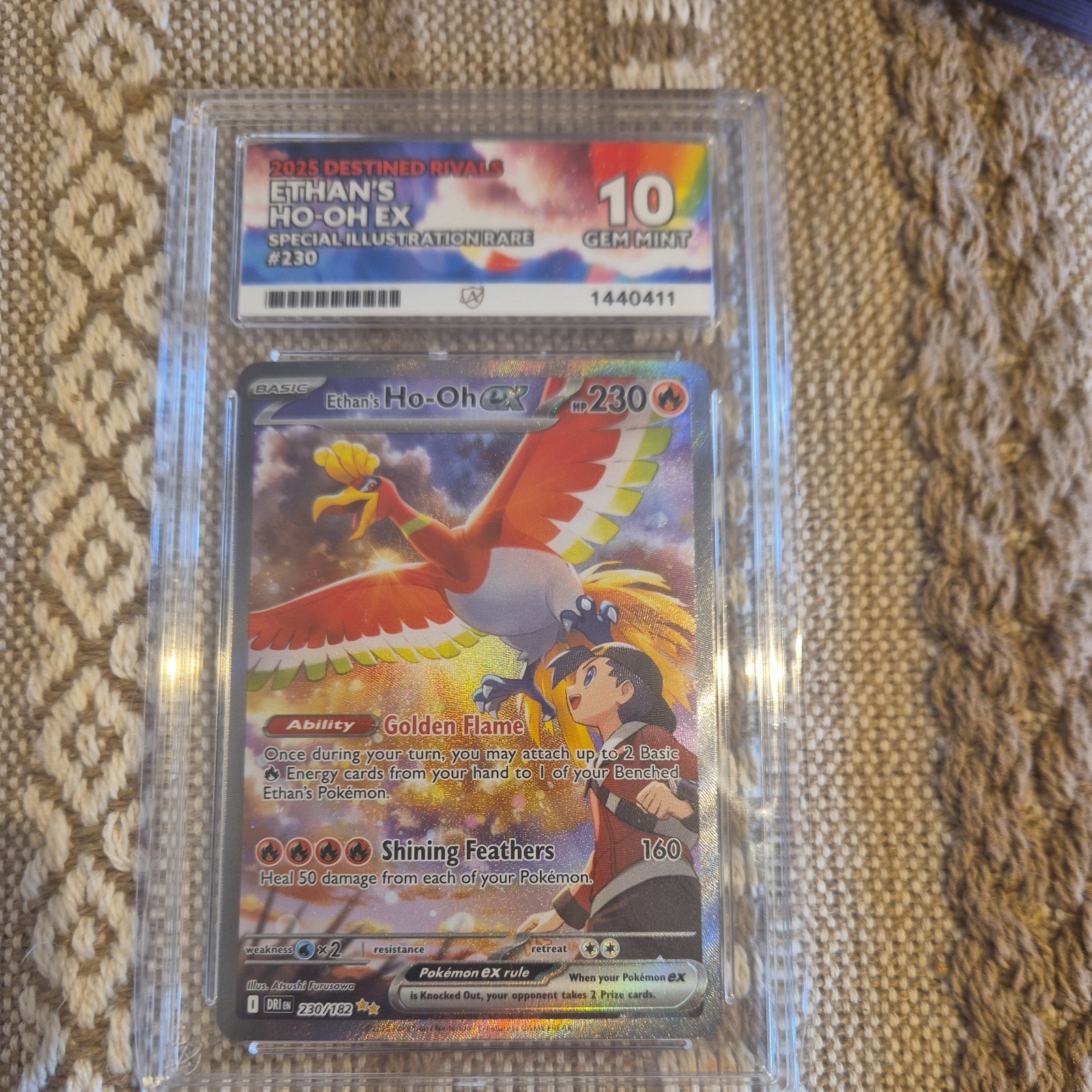 Ethans Ho-Oh EX 230/182 Destined Rivals Ace 10 Pokemon 