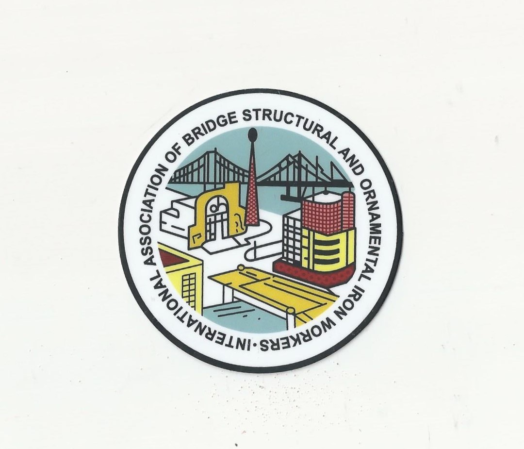 UNION IRONWORKERS Iron Workers International Association IW Retro 70s Sticker