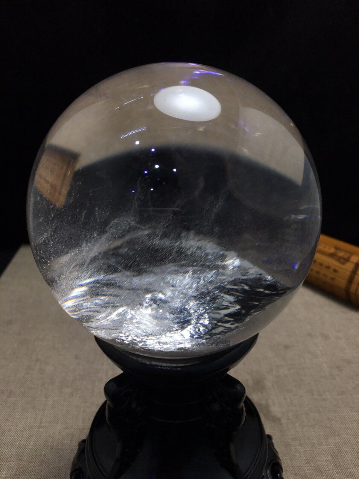 2.7LB Top Natural Rainbow Clear Quartz Sphere Quarzt Crystal Ball reiki healing