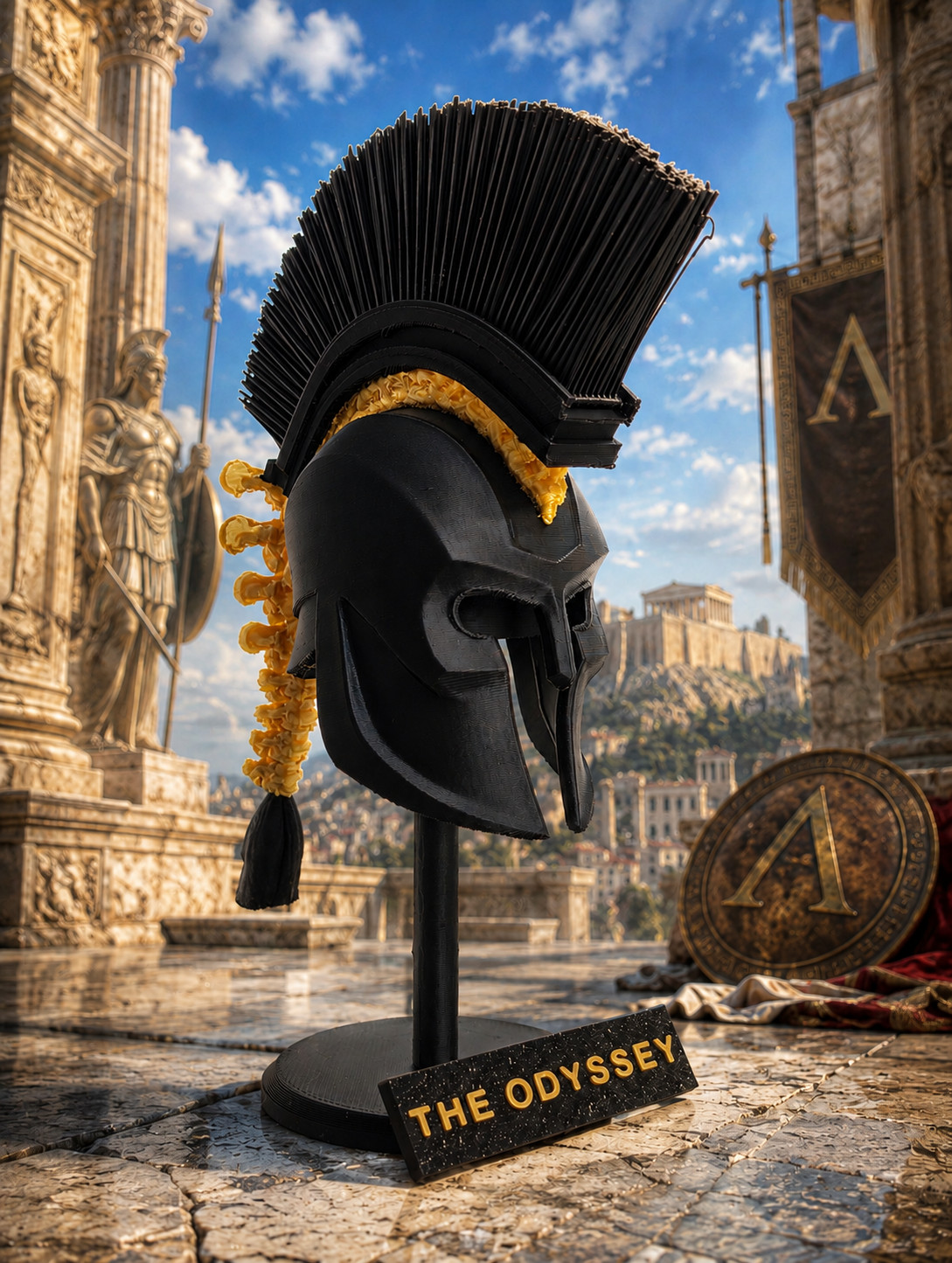 Agamemnon Helmet The Odyssey Greek Warrior Replica 3D Printed Display Decor
