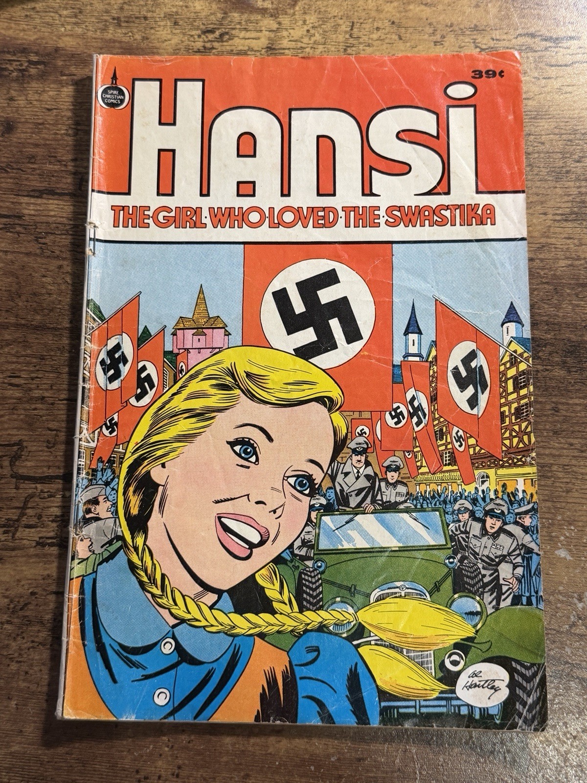 1976 HANSI Spire Christian The Girl Who Loved The Swastika Comic 39 Cent Variant 1976 HANSI Spire Christian The Girl Who Loved The Swastika Comic 39 Cent Variant