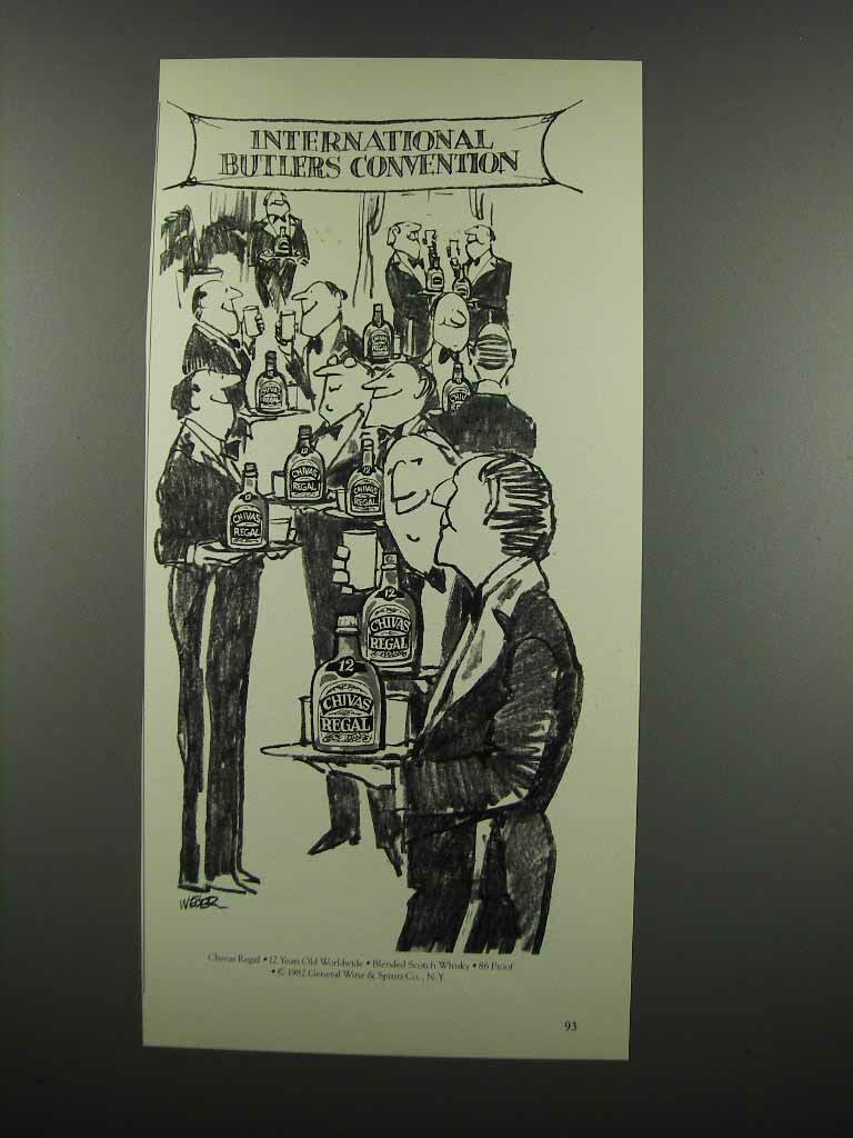 1983 Chivas Regal Scotch Ad - Butlers Convention