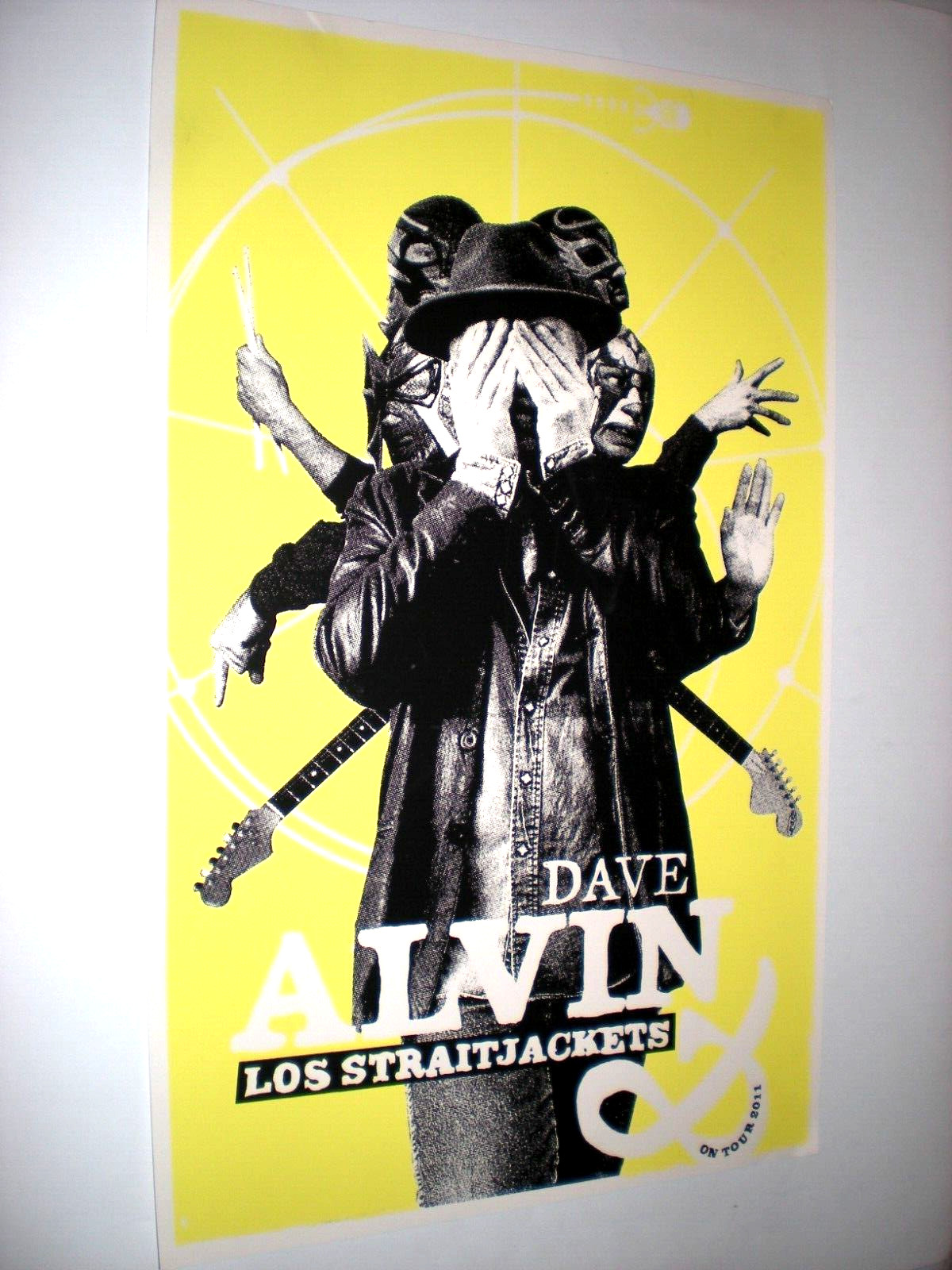 POSTER dave alvin LOS STRAITJACKETS on tour 2011 original promotion poster  band
