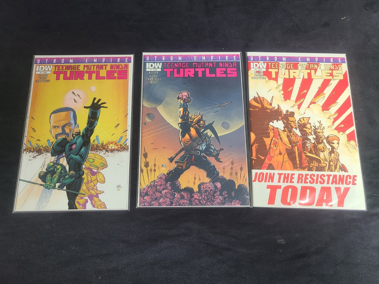 Teenage Mutant Ninja Turtles IDW Utrom Empire 1-3 IDW Comics Full Set Sub Covers