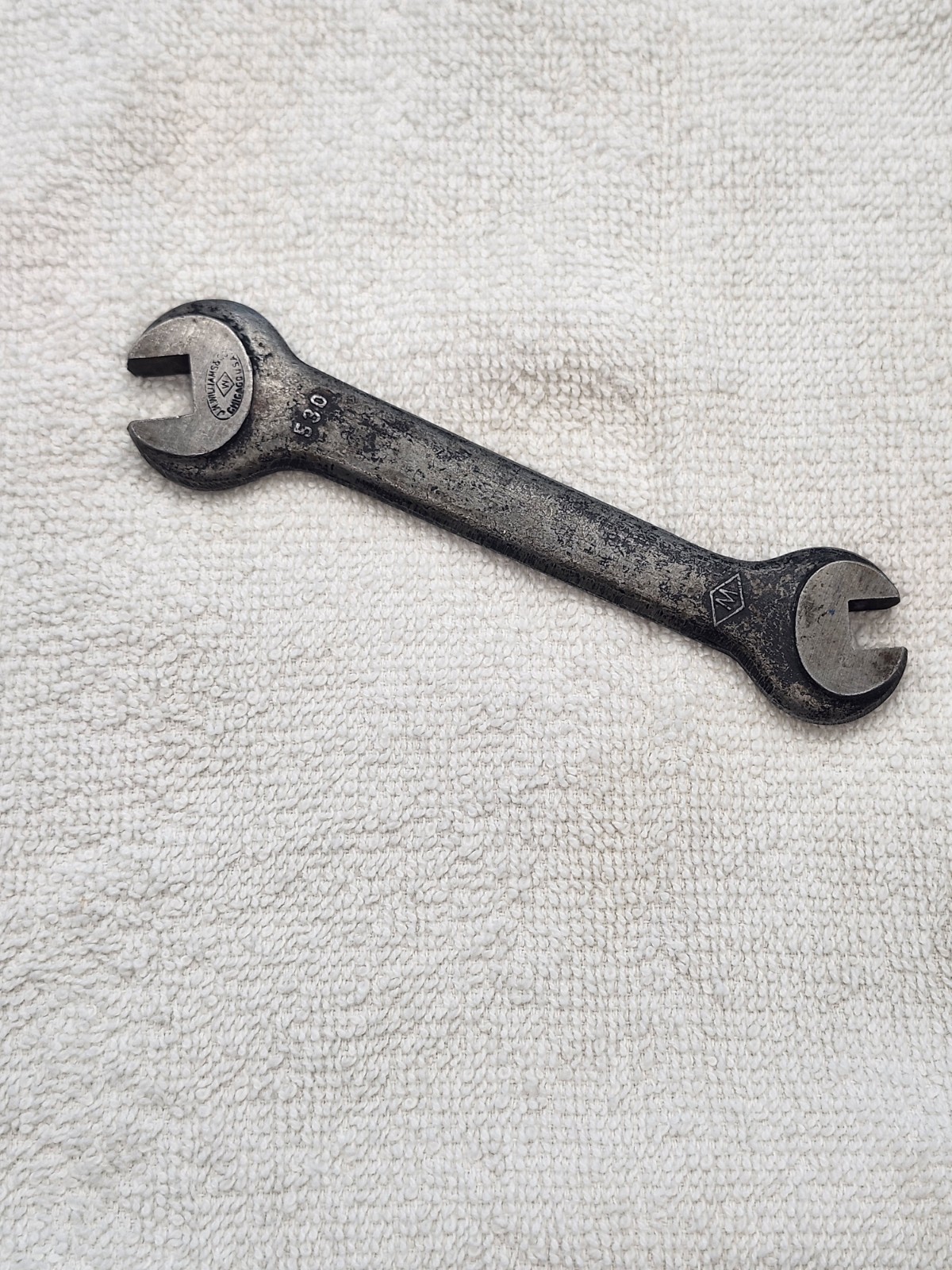 Vintage J.H. Williams & Co. 530 Double Open End Wrench 7/32” 3/8” Chicago USA