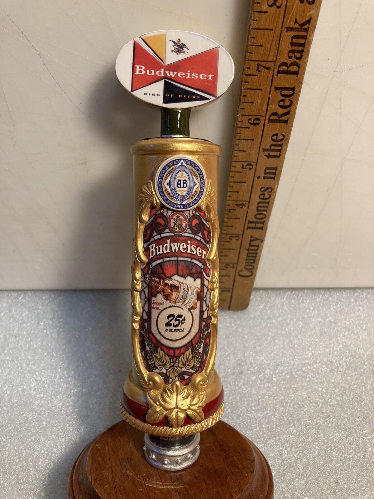 2018 BRADFORD EXCHANGE BUDWEISER 25¢ FOR 12OZ BOTTLE #2 Draft beer tap handle 2018 BRADFORD EXCHANGE BUDWEISER 25¢ FOR 12OZ BOTTLE #2 Draft beer tap handle