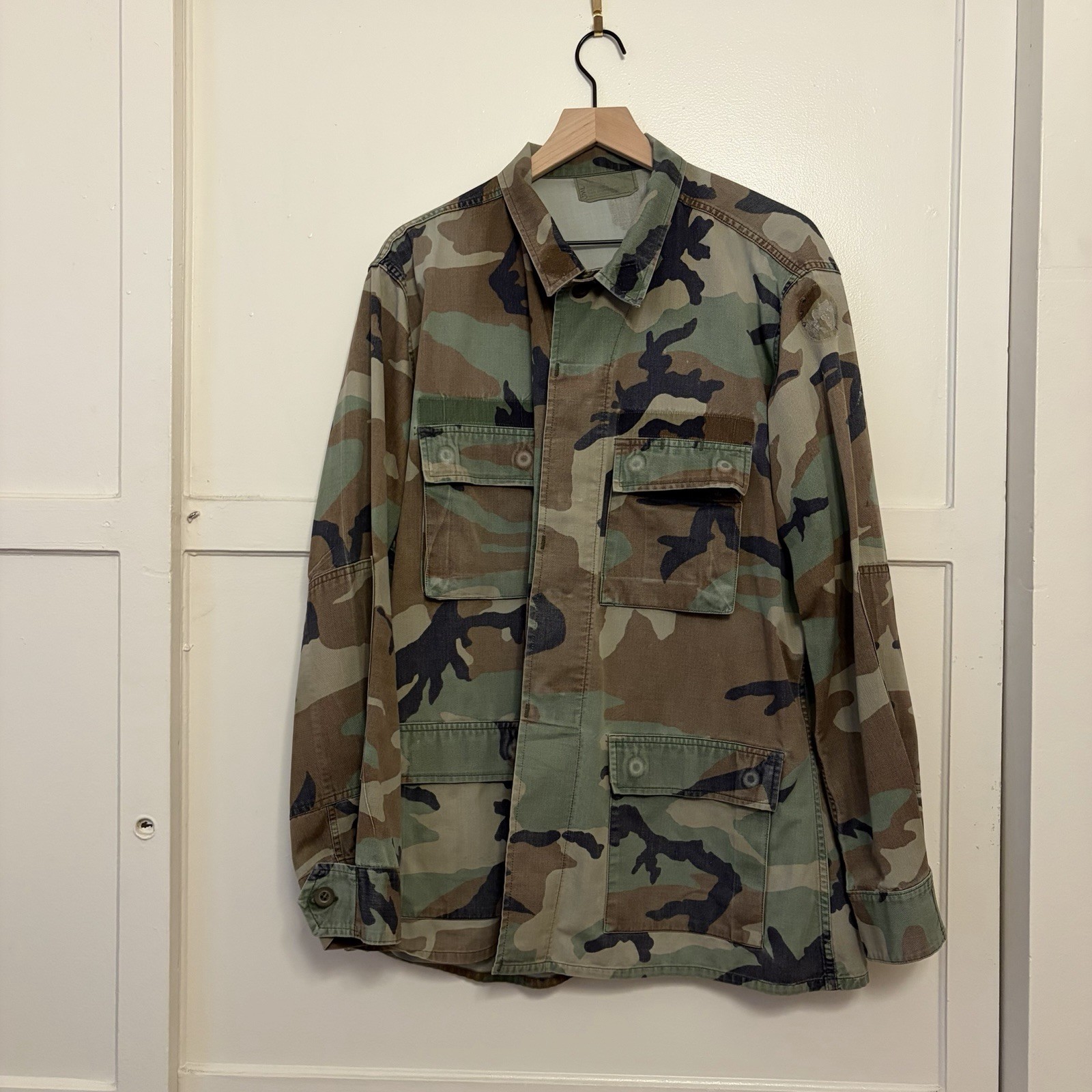 Vintage US Military Woodland Camo BDU Field Jacket Hot Weather Army 26x32