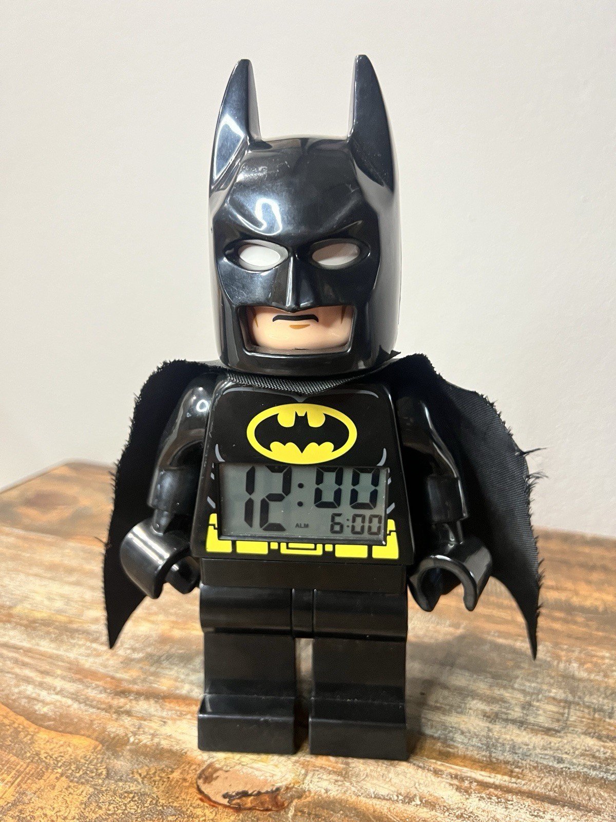 LEGO Batman Digital Alarm Clock Black Plastic Fabric DC Comics Super Heroes