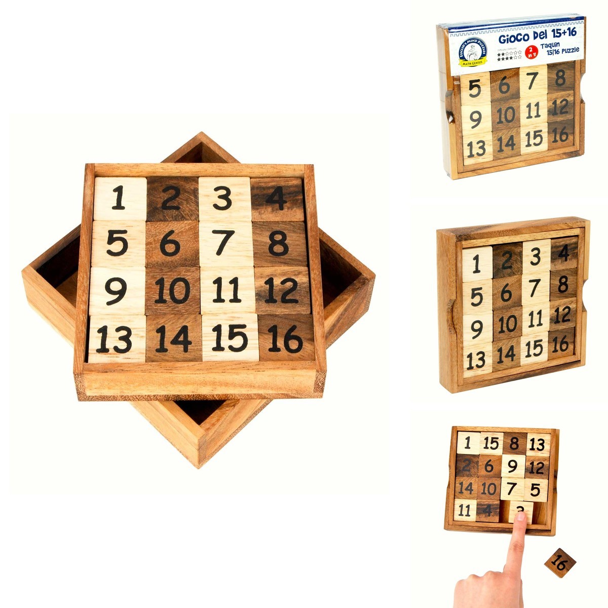 Logica Giochi Art Tease Precious Wood Puzzle 2-in-1 Travel Version