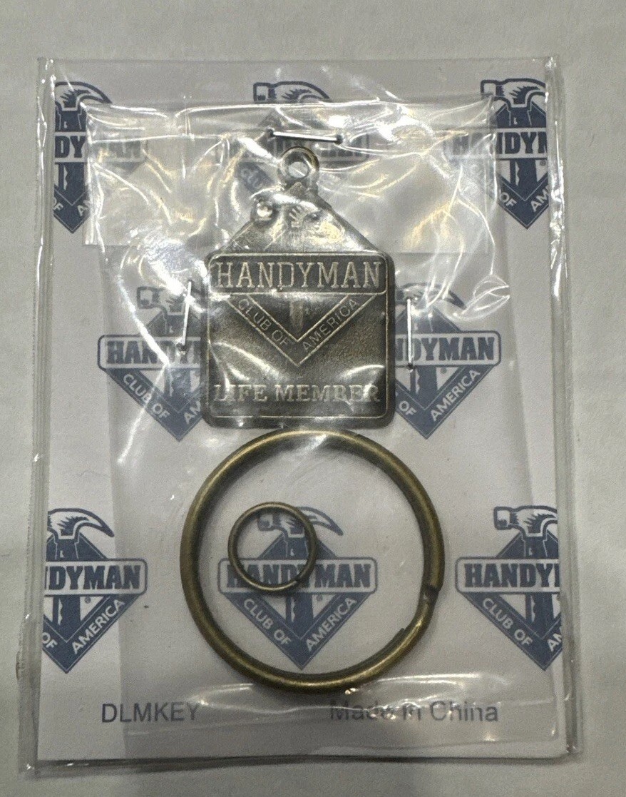 VINTAGE Handyman Club of America Life Member Keyring NOS NIP Great