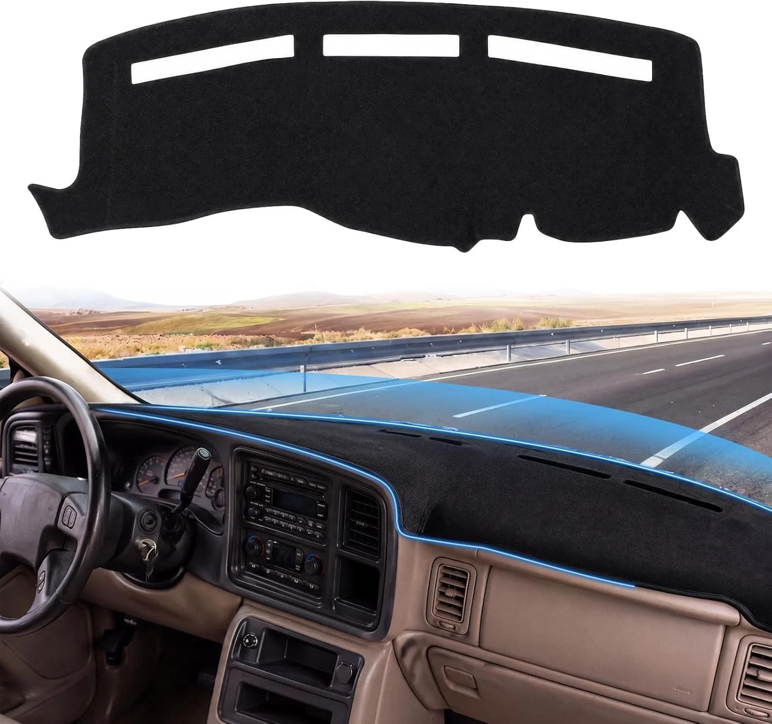 Dash Board Cover Mat Carpet Compatible 1999-2006 Chevy Silverado/GMC Sierra | Ta