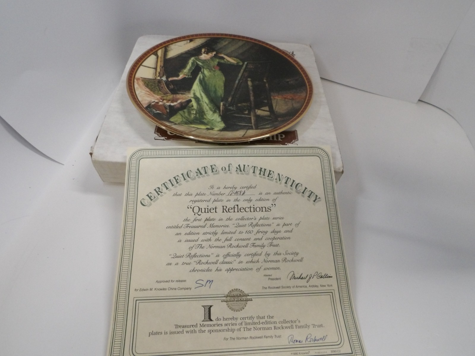 Norman Rockwell Quiet Reflections Collector Plate