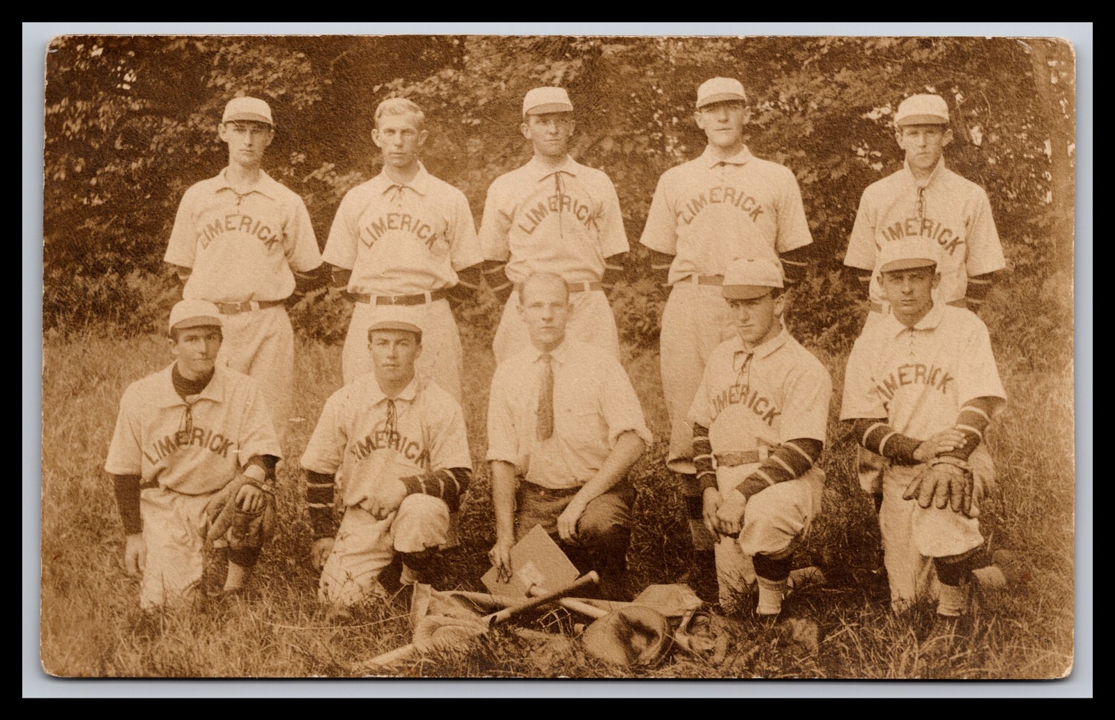 Post Card - Limerick Baseball Team That Beat The Boston Red Sox In 1912 &'13