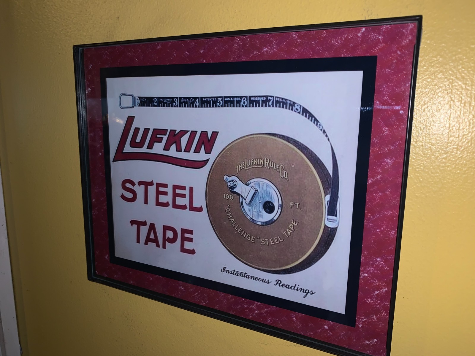 Lufkin Steel Tape Measure Hardware Store Garage Shop Retro Advertising Sign Lufkin Steel Tape Measure Hardware Store Garage Shop Retro Advertising Sign