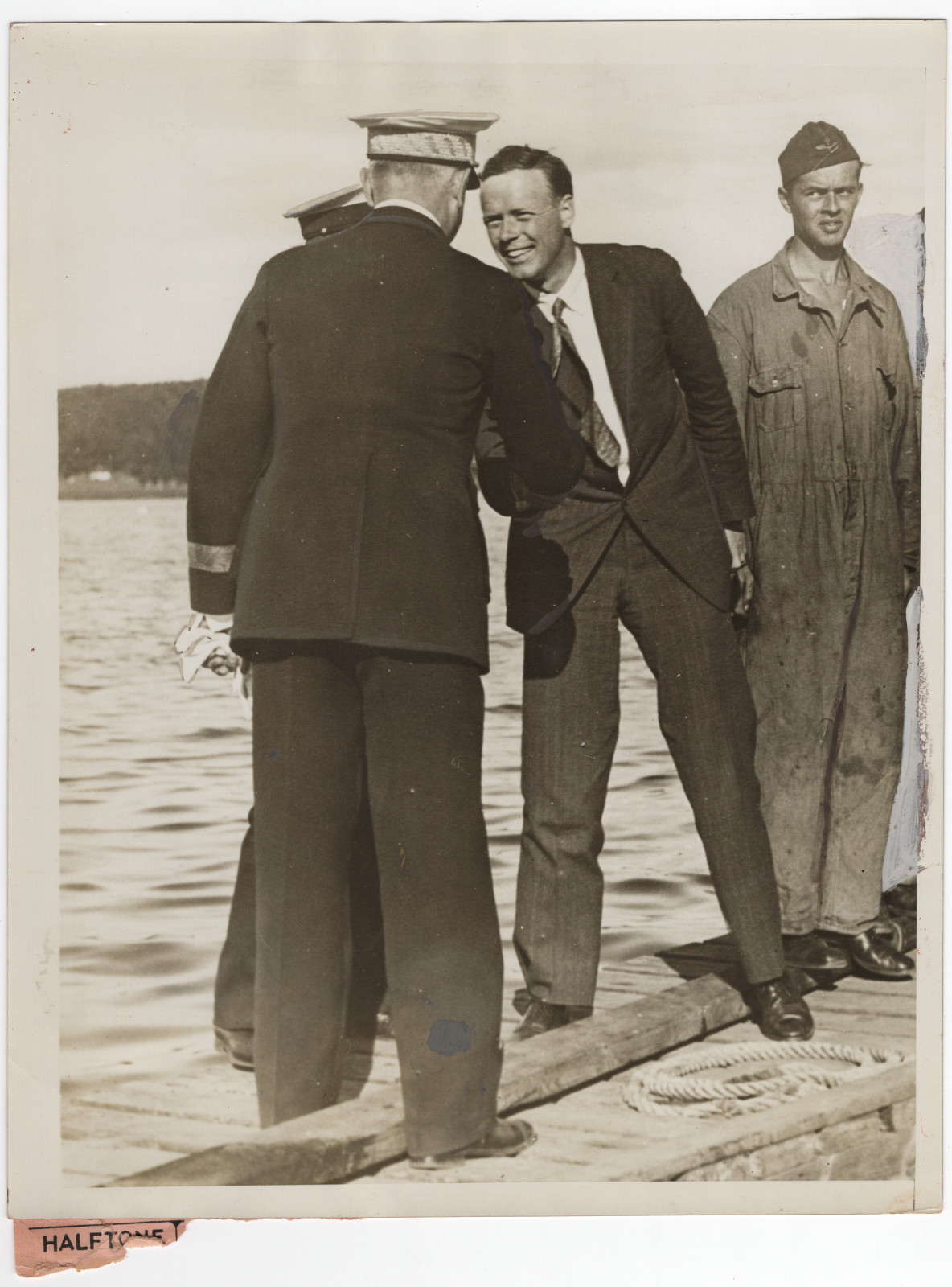 Charles Lindbergh 1933 Original Acme Press Photo: Sweden Arrival, 7x9 Charles Lindbergh 1933 Original Acme Press Photo: Sweden Arrival, 7x9