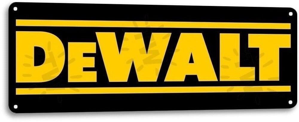 DeWalt Power Tools Mechanic Logo Garage Auto Shop Wall Decor Metal Tin Sign